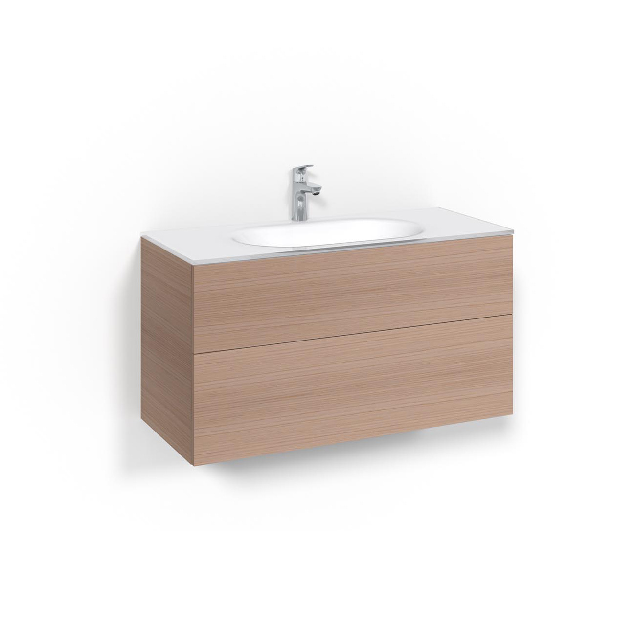 Tvättställsskåp Macro Design Crown Plain Med Glastvättställ