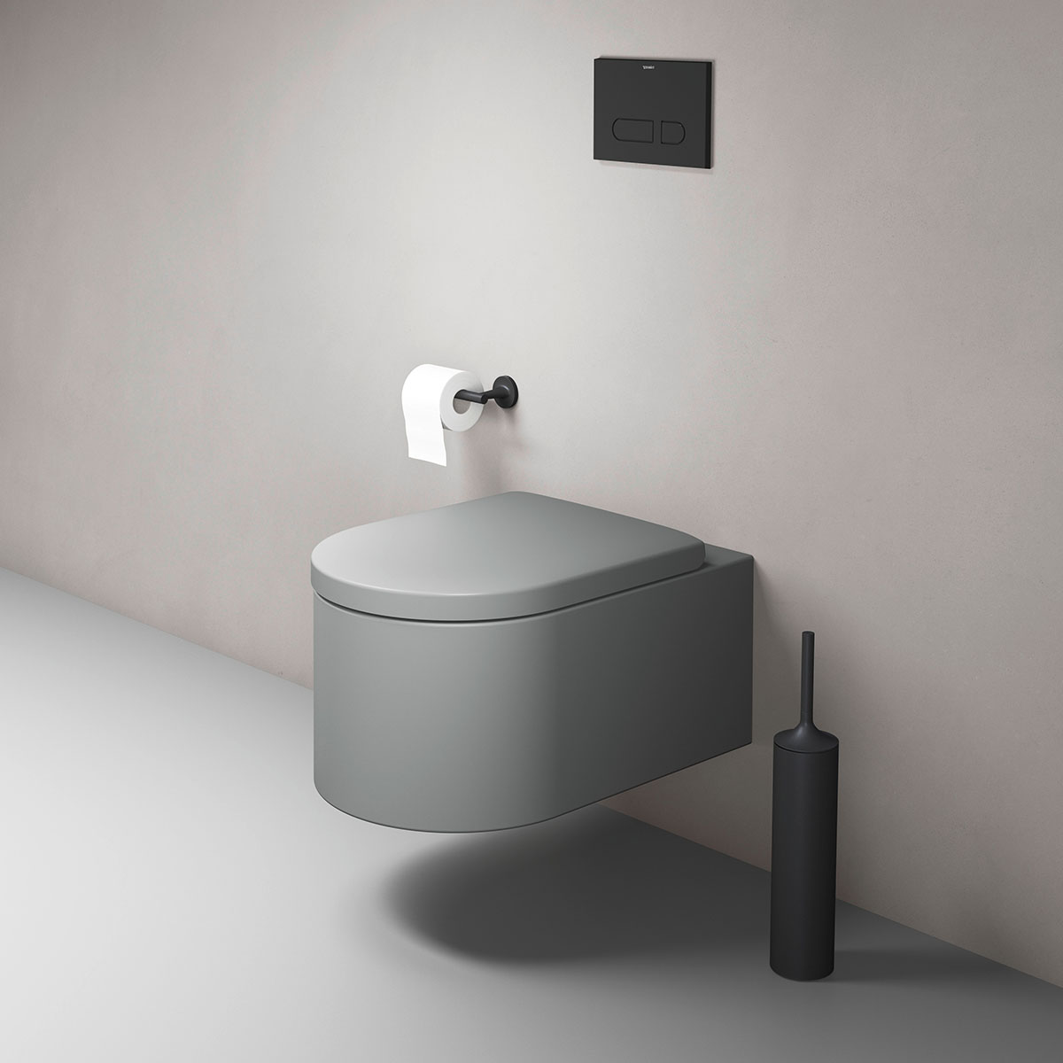 WC vägg, Ytterfärg Ljusgrå Matt 570 mm Ljusgrå