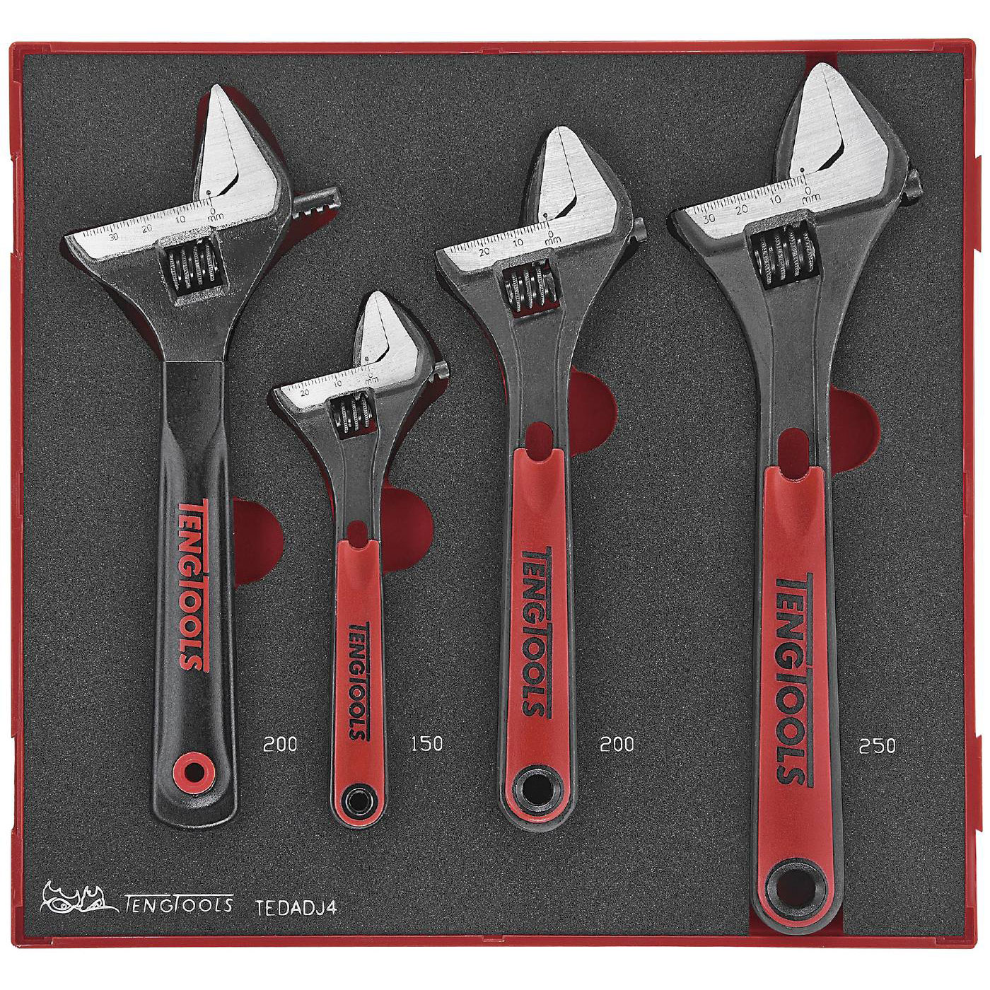 Skiftnyckelsats 4 delar Teng Tools TEDADJ4