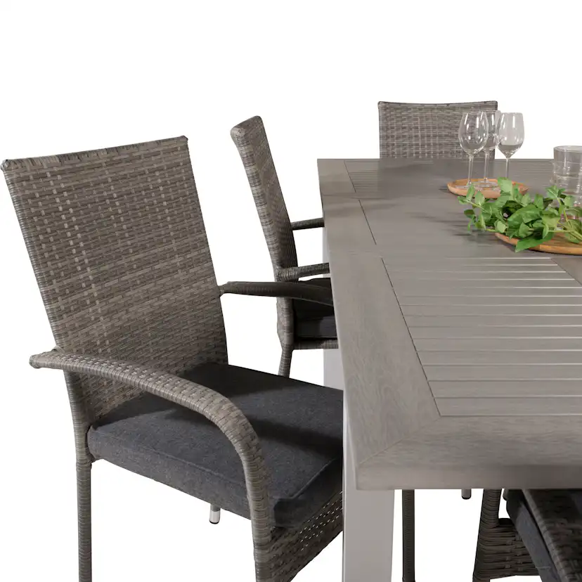Matgrupp Venture Home Aleyna 160/240 med 6 Asta Stolar