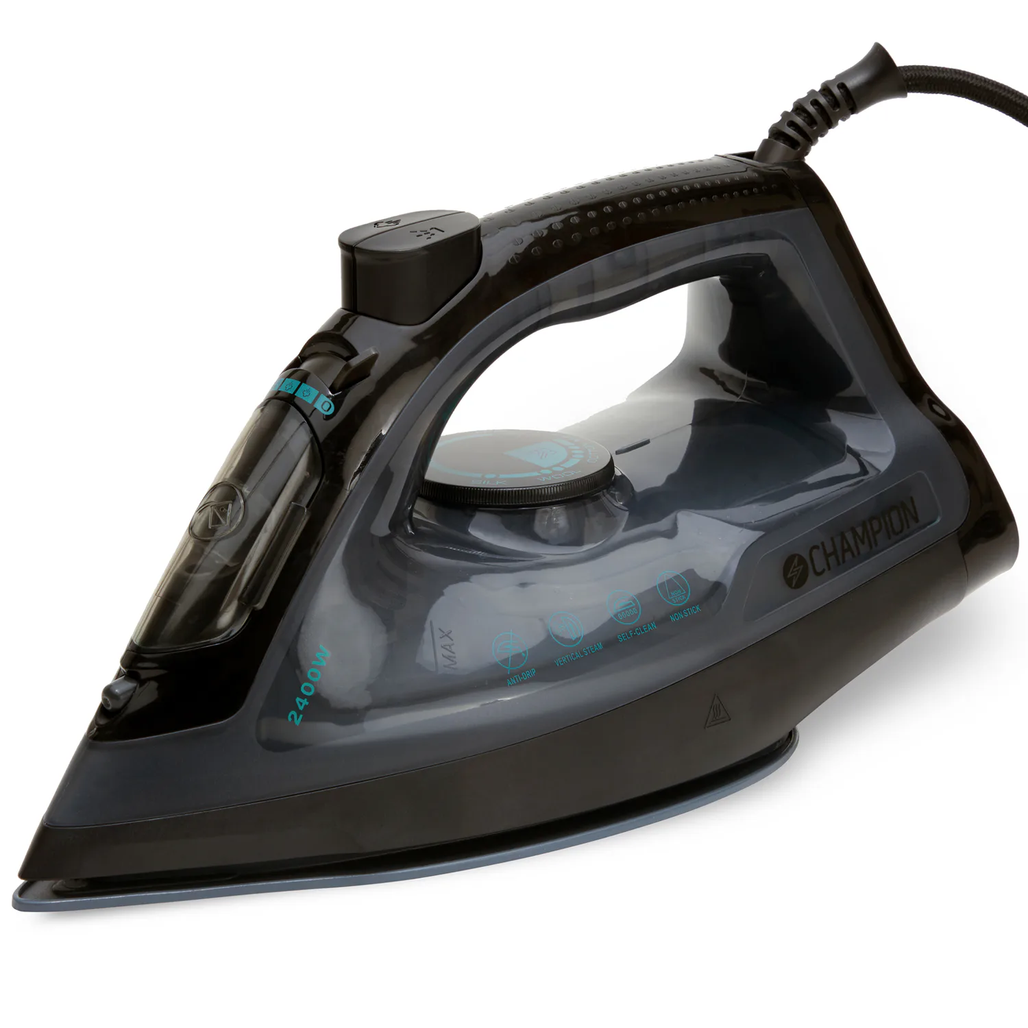 Ångstrykjärn Champion Ceramic 2400W SJ500 för Klädvård, Svart