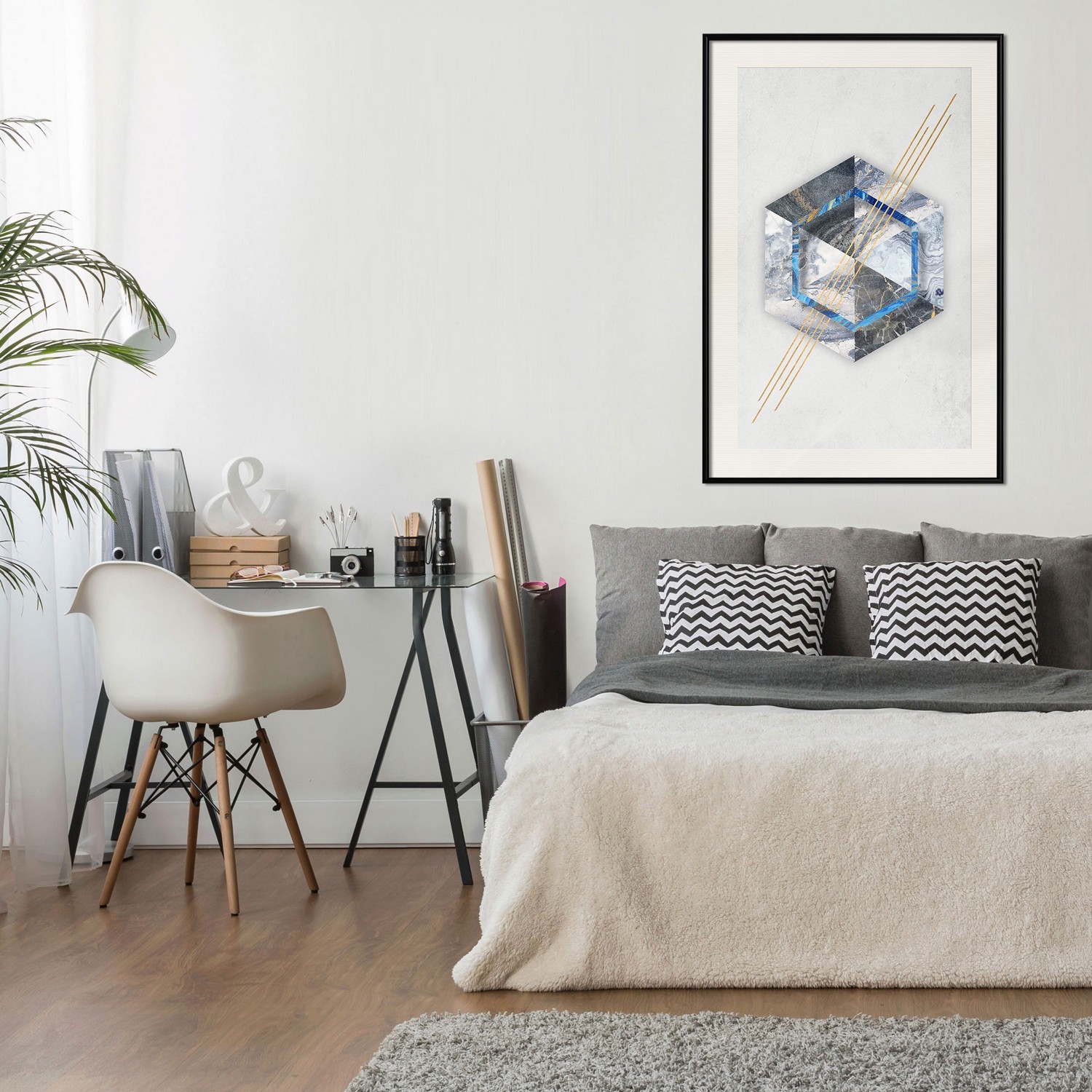 Poster Artgeist Affisch Hexagonal Eye