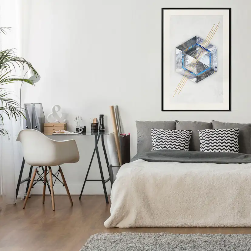 Poster Artgeist Affisch Hexagonal Eye