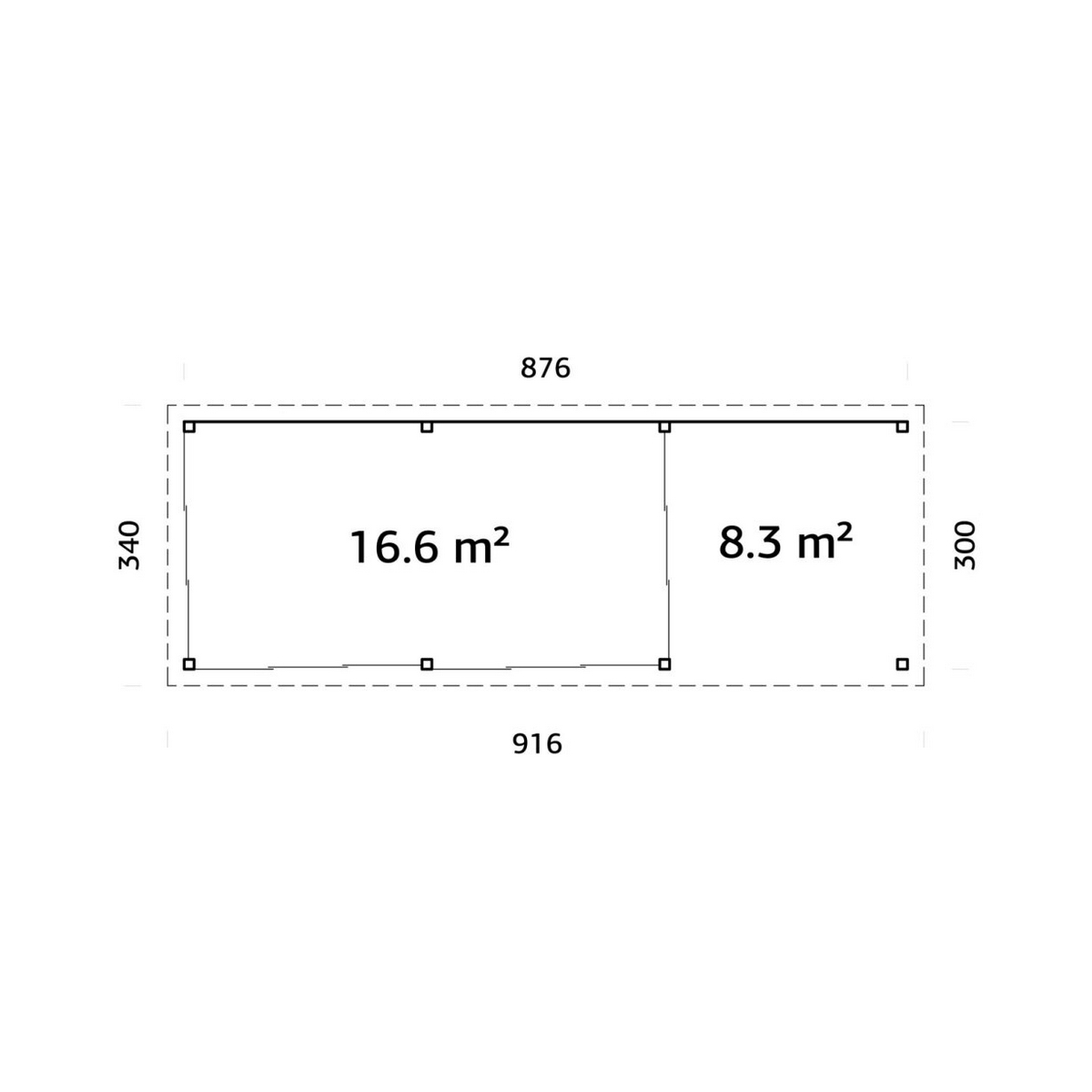 Uterum Palmako Lenna 24,9 m2 Set 418 Slide