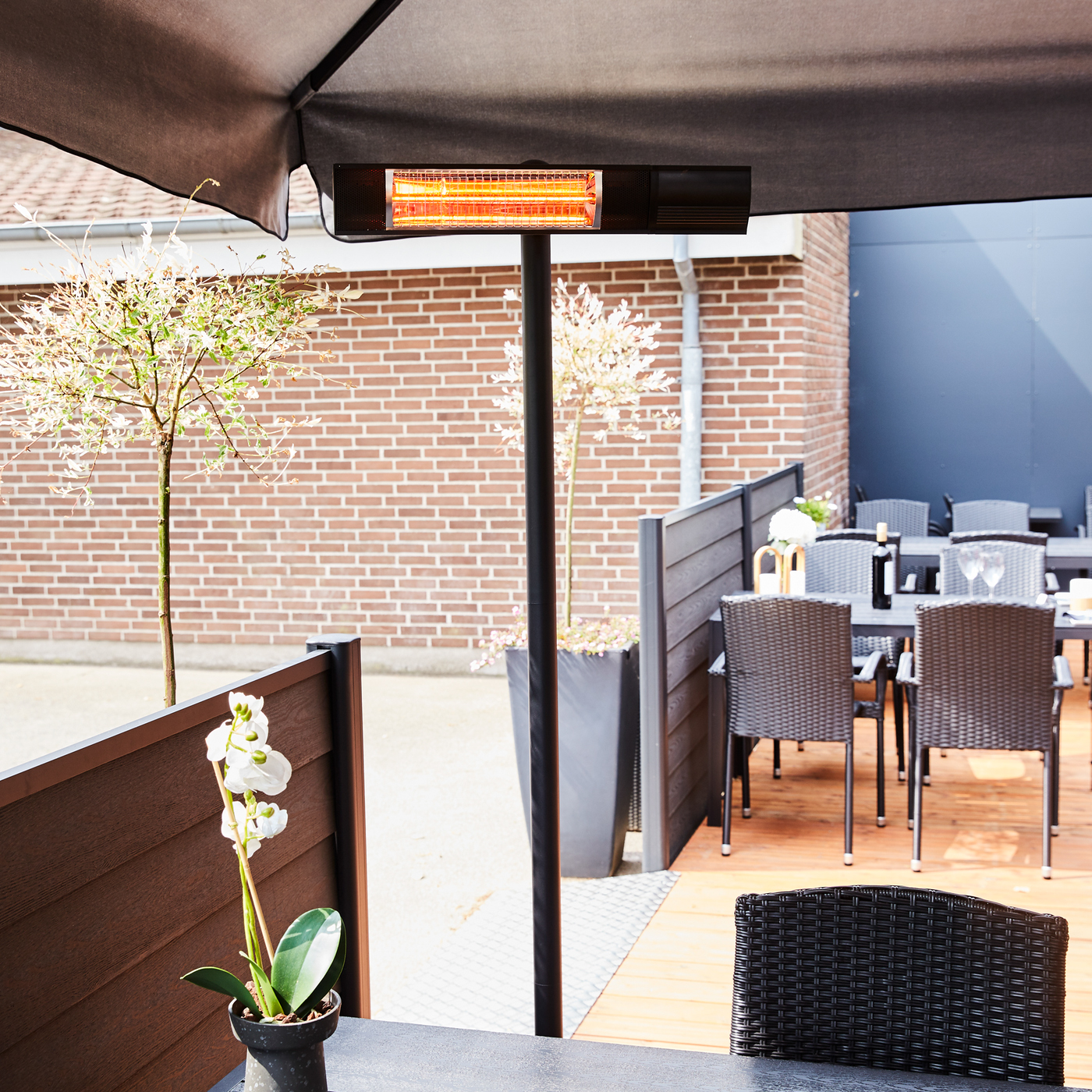 Terrassvärmare HORTUS 1500W Golvmodell GT inkl. Fjärrkontroll