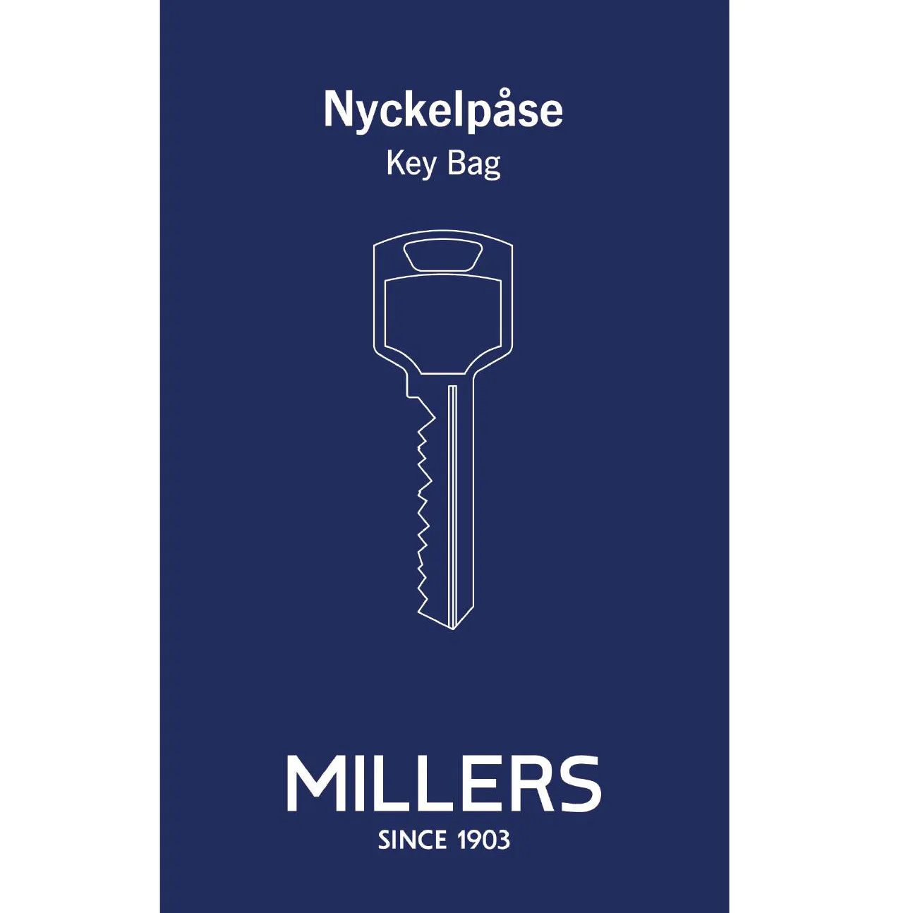 Nyckelpåse Millers med Etikett