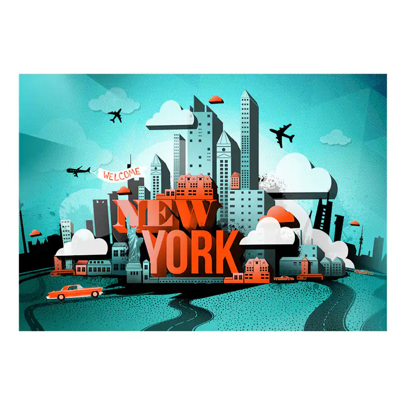 Welcome New York 300x210 Storlek: 300x210 cm
