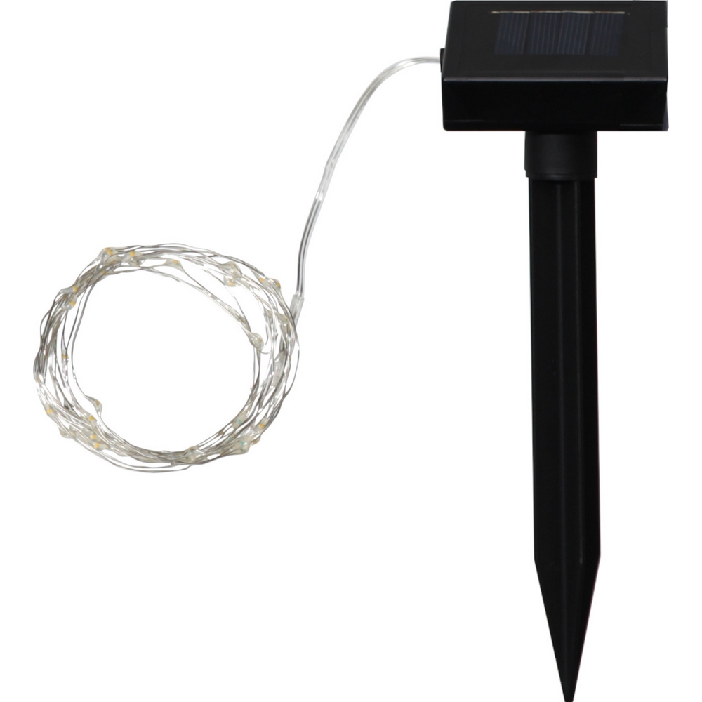 Solcells-ljusslinga Dew Drop Silver