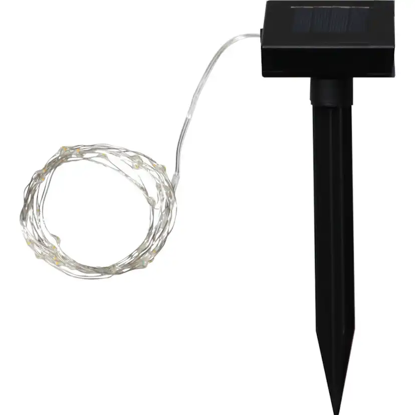 Solcells-ljusslinga Dew Drop Silver
