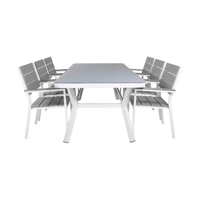 Matgrupp Venture Home Virya Matgrupp Utomhus 200cm med 6 Levels Stapelbara Matstolar