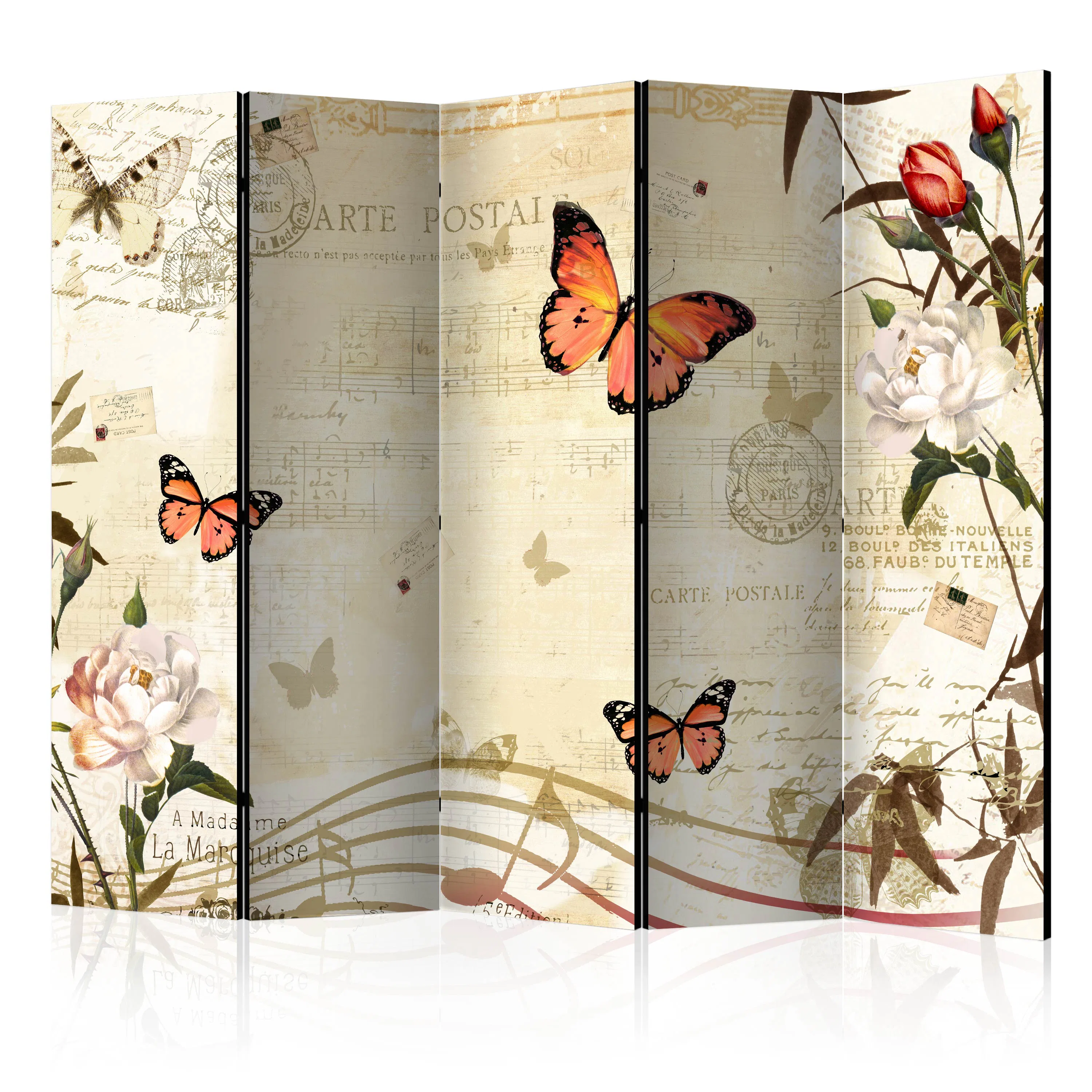 Rumsavdelare Skärmvägg Arkiio Melodies of Butterflies II 225x172 cm