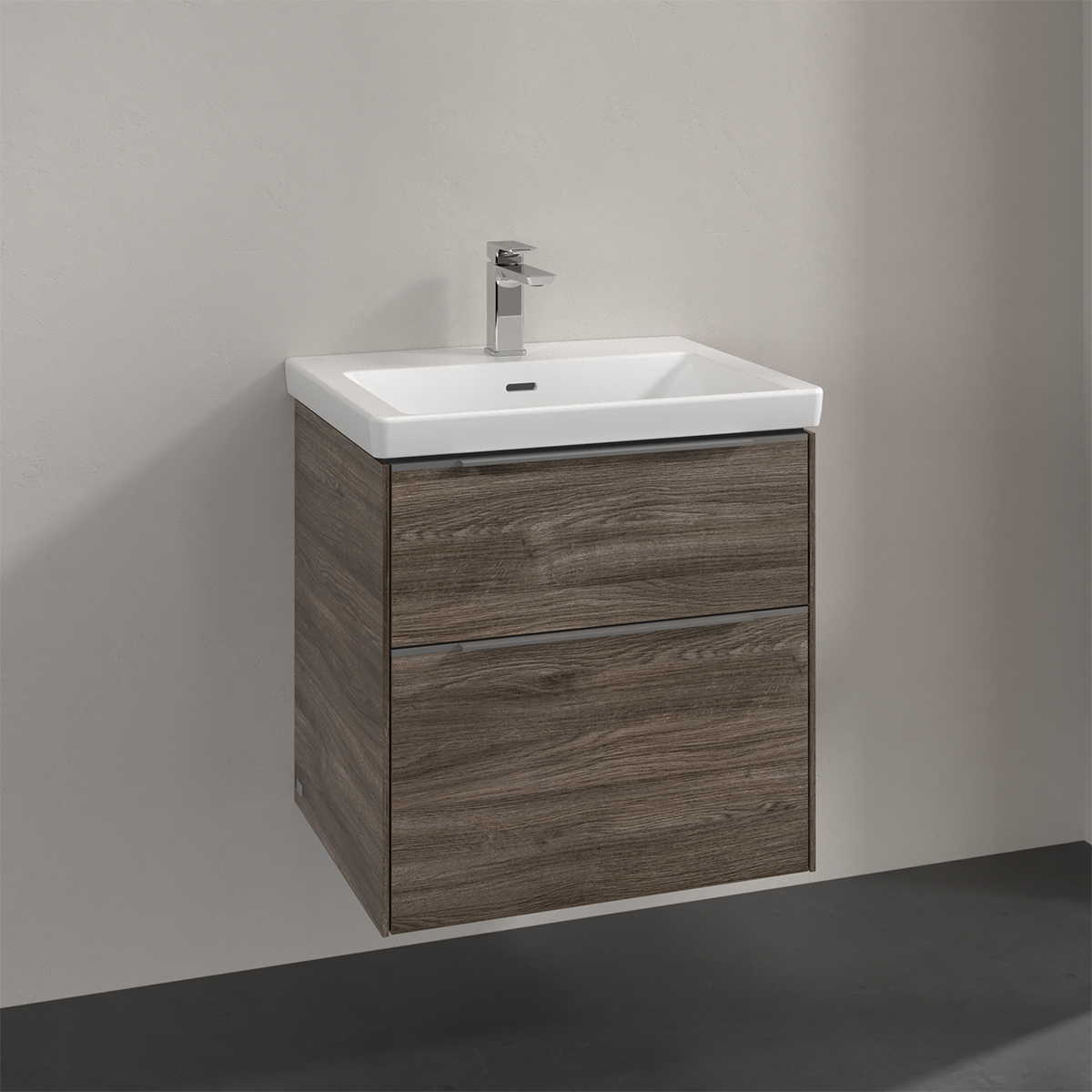 Tvättställsskåp Villeroy & Boch Subway 3.0 med 2 Lådor