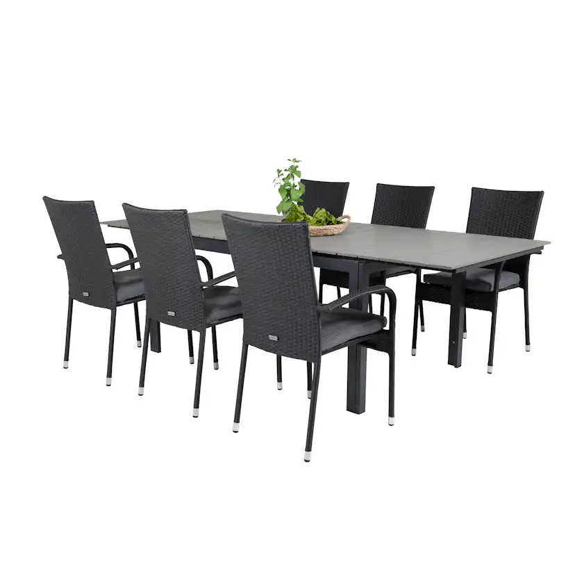 Matgrupp Venture Home Lova 160/240 med 6 Asta Stolar