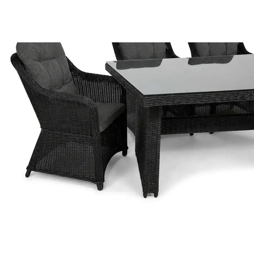Trädgårdsgrupp deNoord Marcus utomhus matgrupp 160x90 cm med 4 Marcus Trädgårdsfåtölj