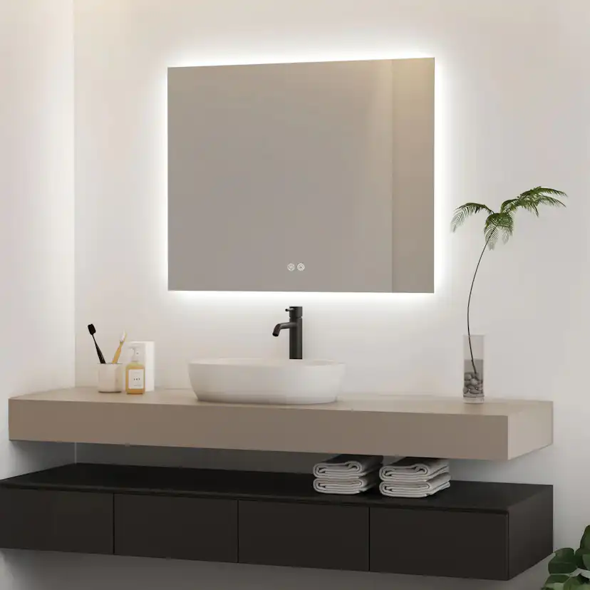 Badrumsspegel Imfri LED 100x80 cm Tenfors Verona B: 1000 mm