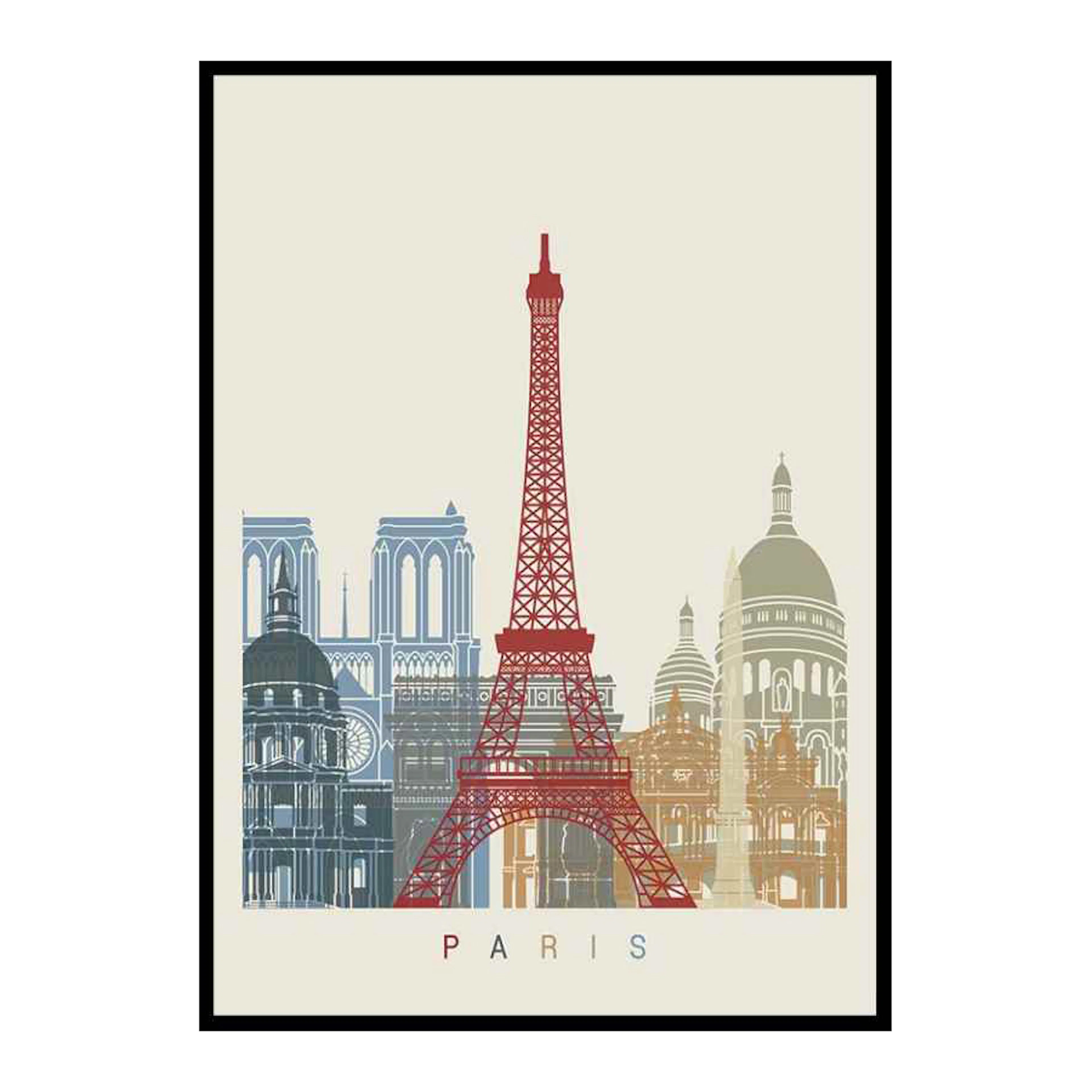 Paris Landmarks 30x40 cm