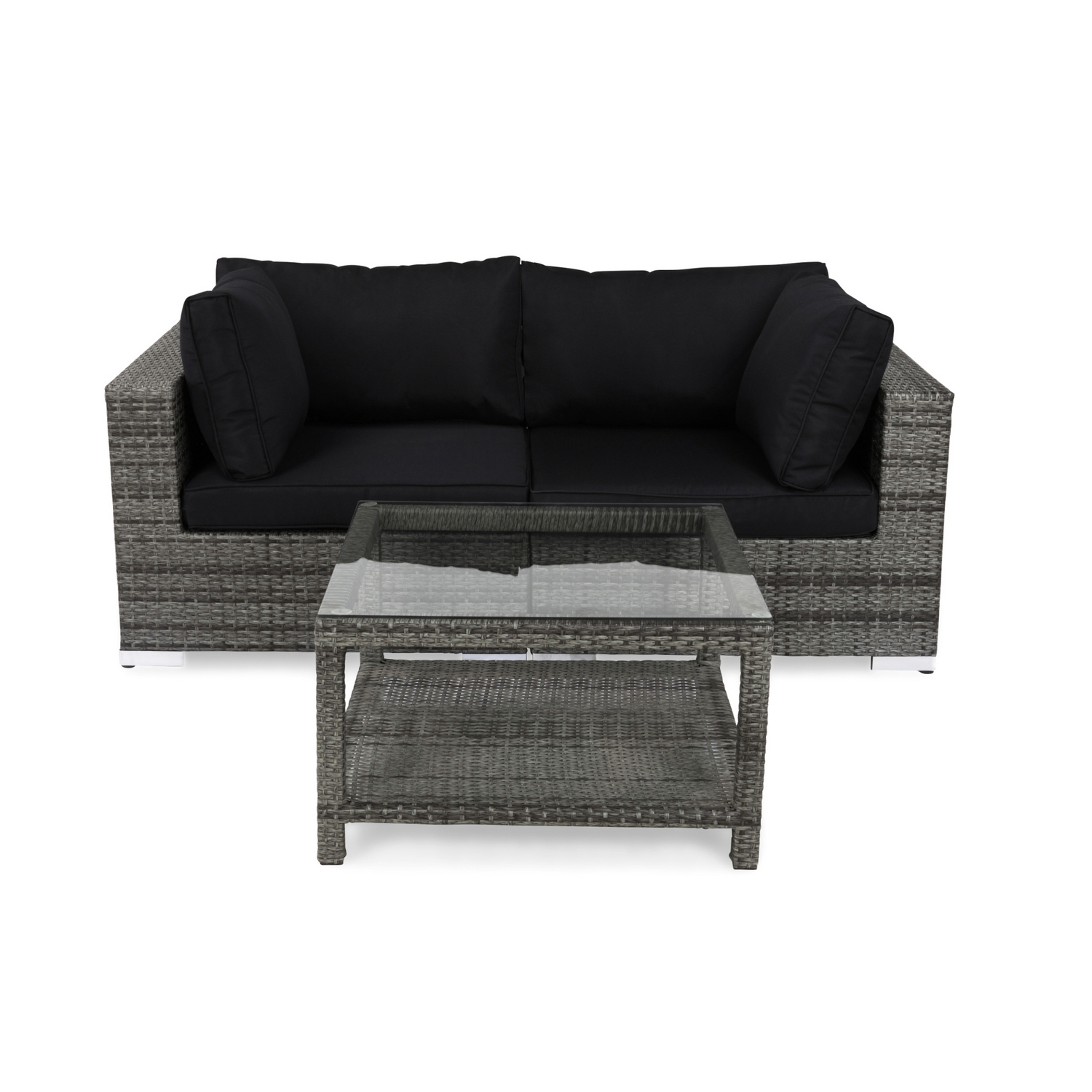 Bahamas Loungegrupp 2-sits Bord 75x75 Grå