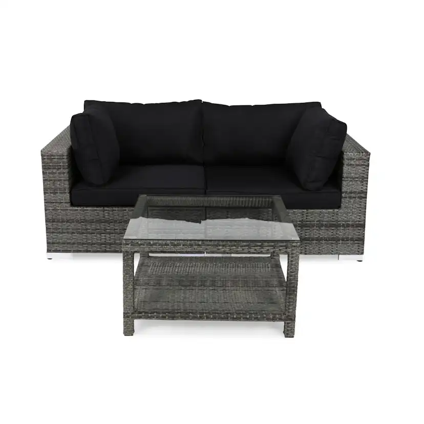 Bahamas Loungegrupp 2-sits Bord 75x75 Grå
