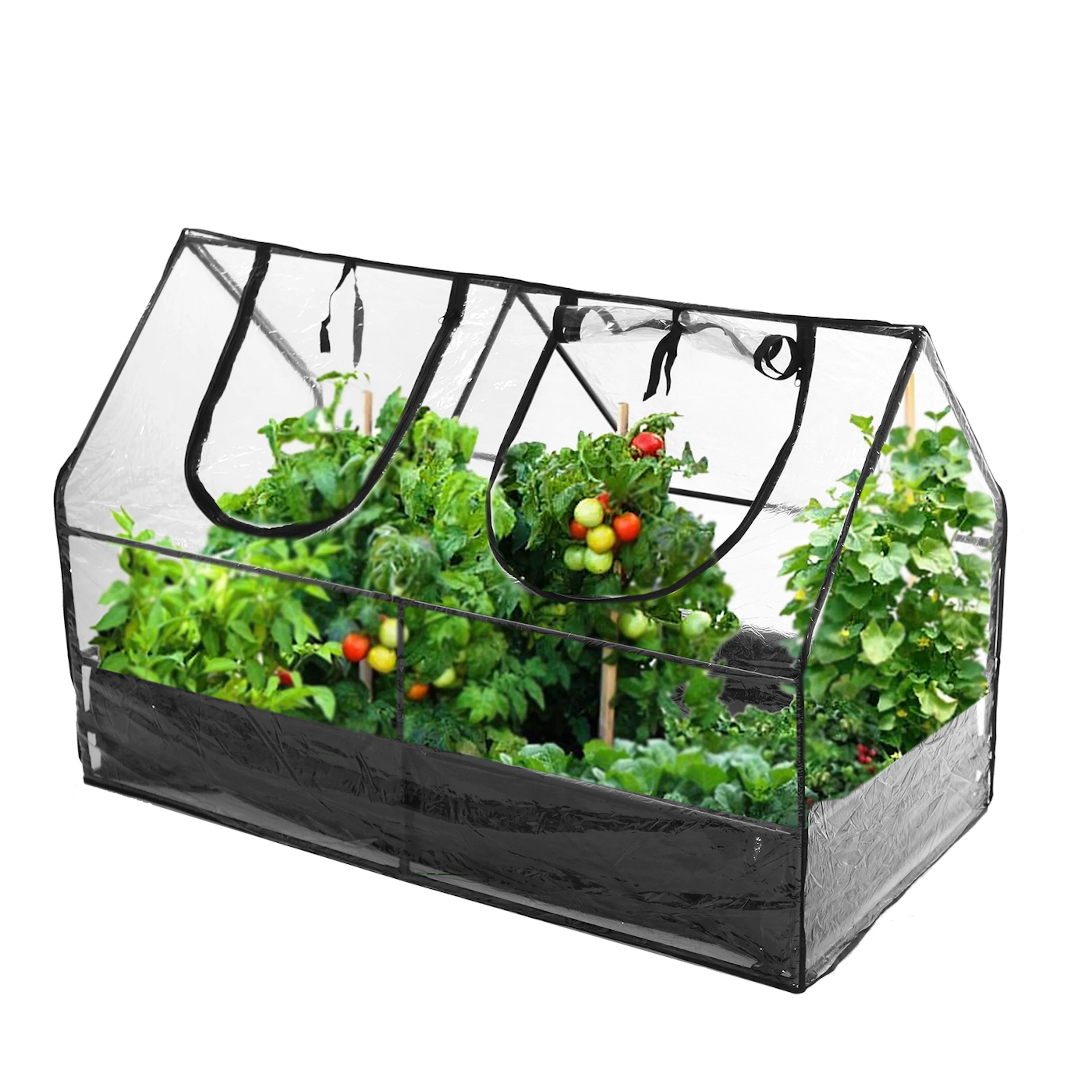 MINI GREENHOUSE W/ BUTTOM 130X65X85 CM Längd: 1280 mm