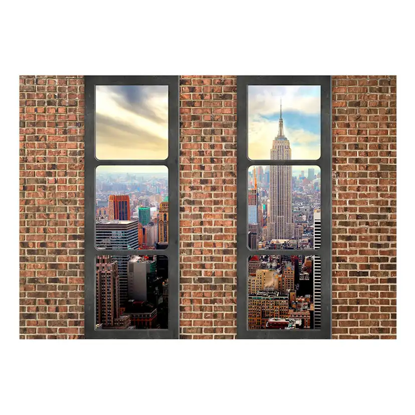 Självhäftande fototapet - The view from the window: New York Storlek: 441x315 cm