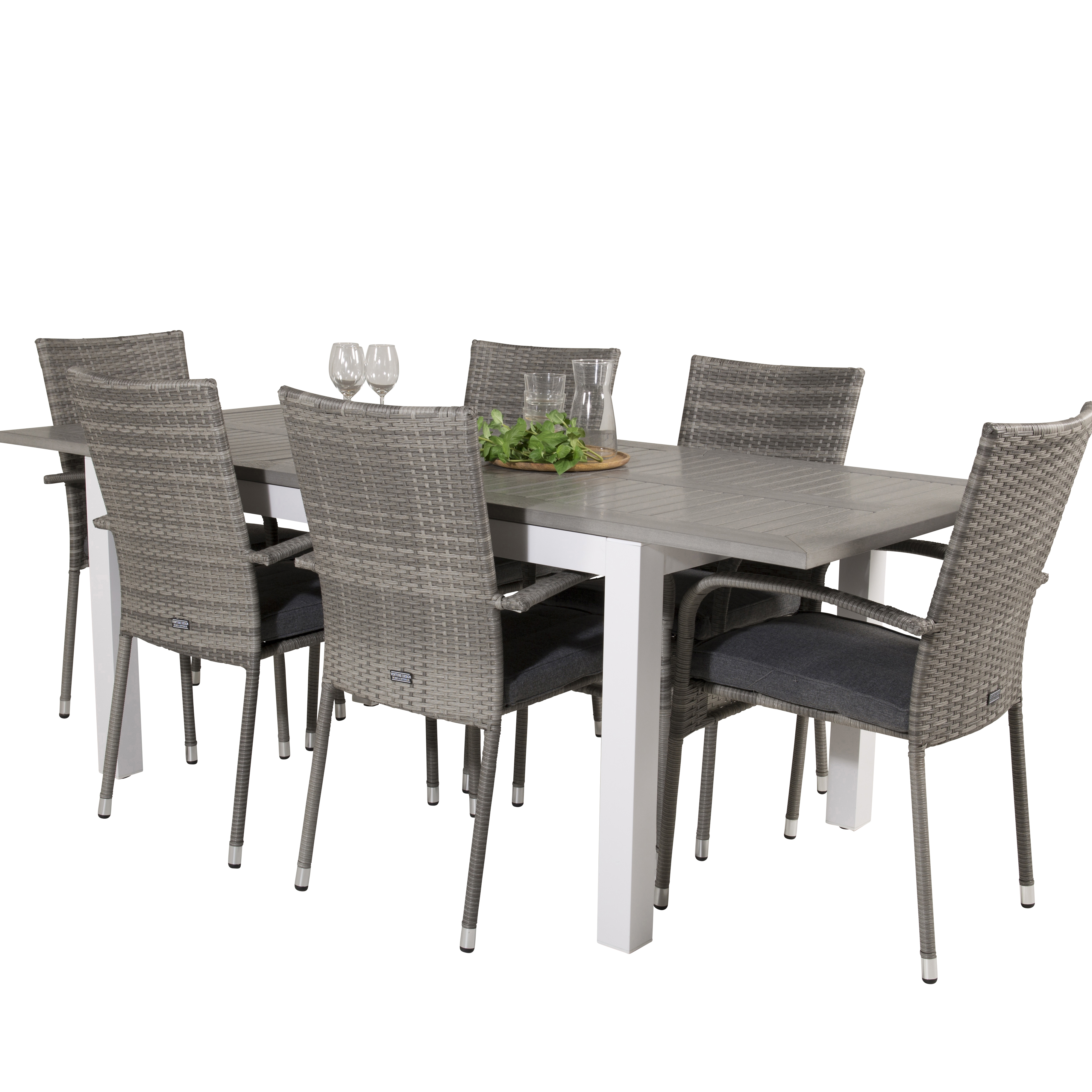 Matgrupp Venture Home Aleyna 160/240 med 6 Asta Stolar