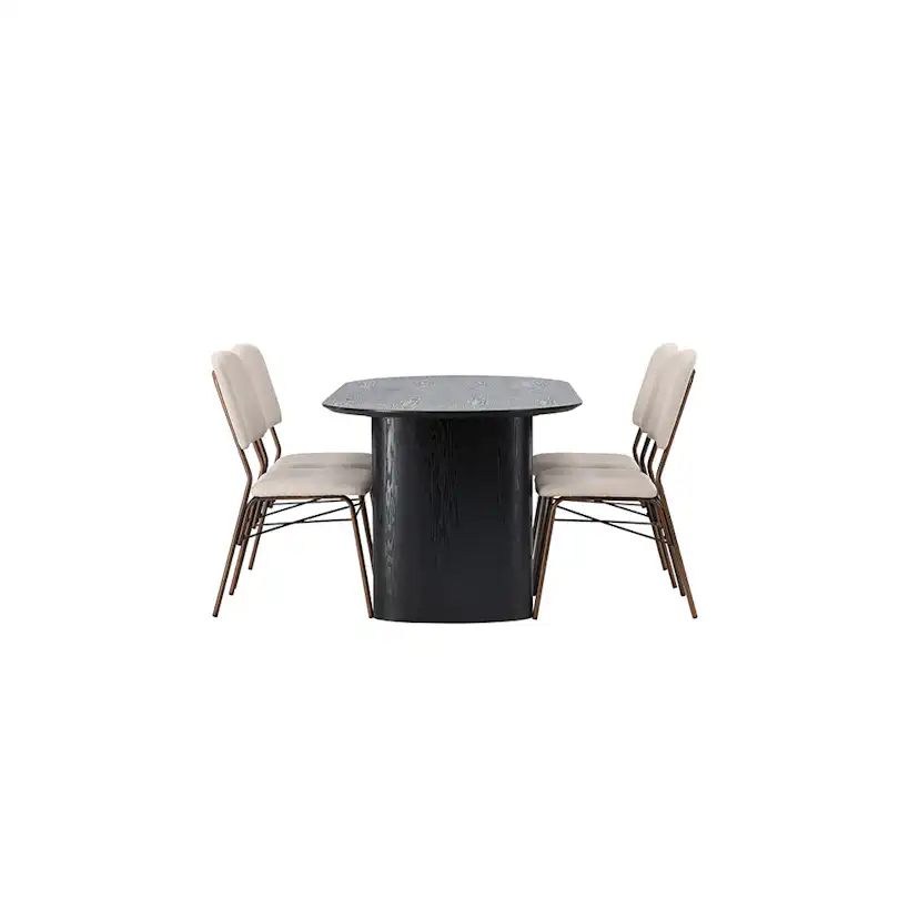 Matgrupp Venture Home Isolde med 4 st Seda stolar