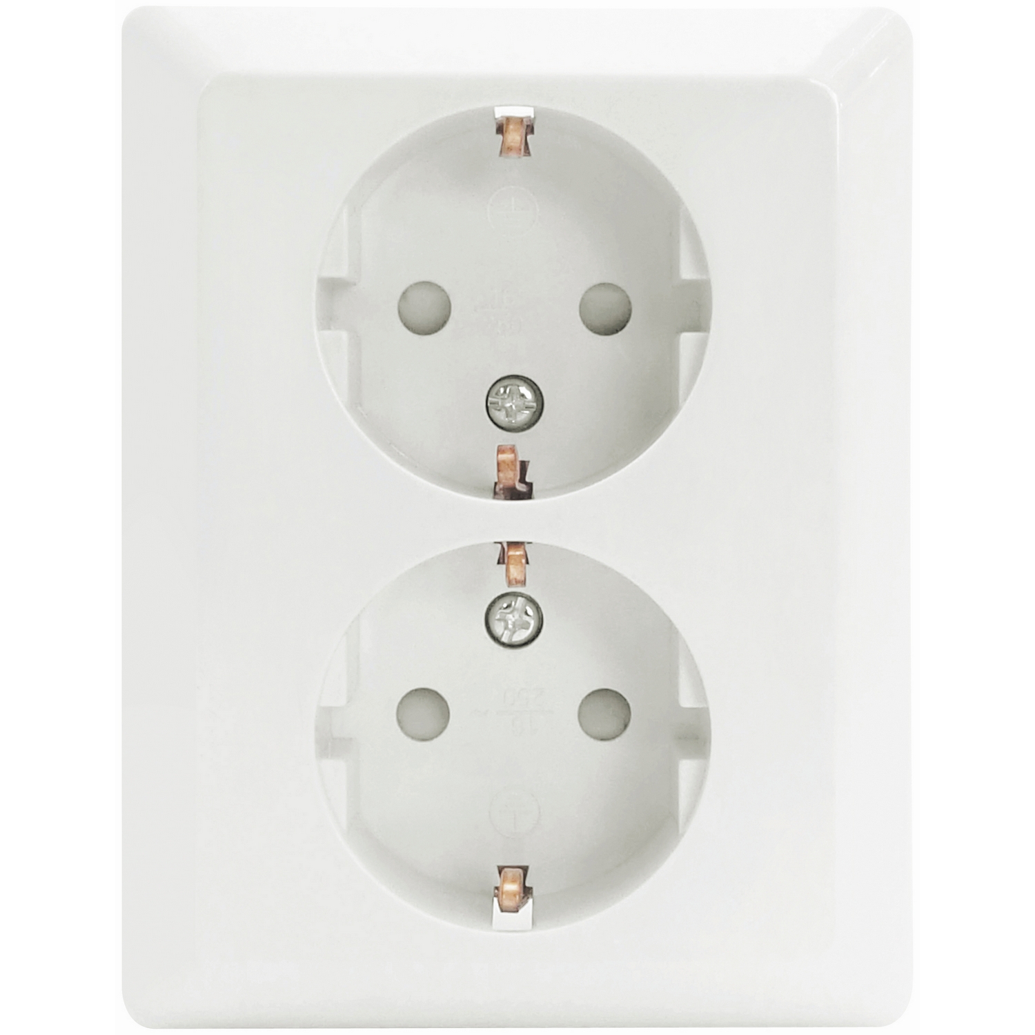 Vägguttag Malmbergs Gamma 2-Vägs Inf med Skruvanslutning