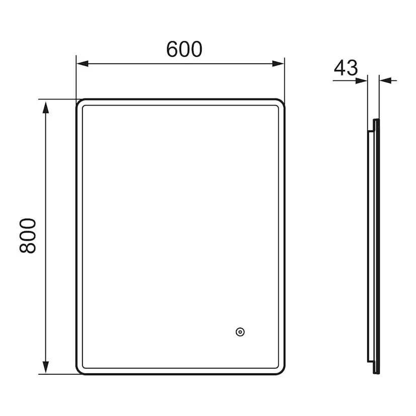 Badrumsspegel Mora CARA I 600x800 mm