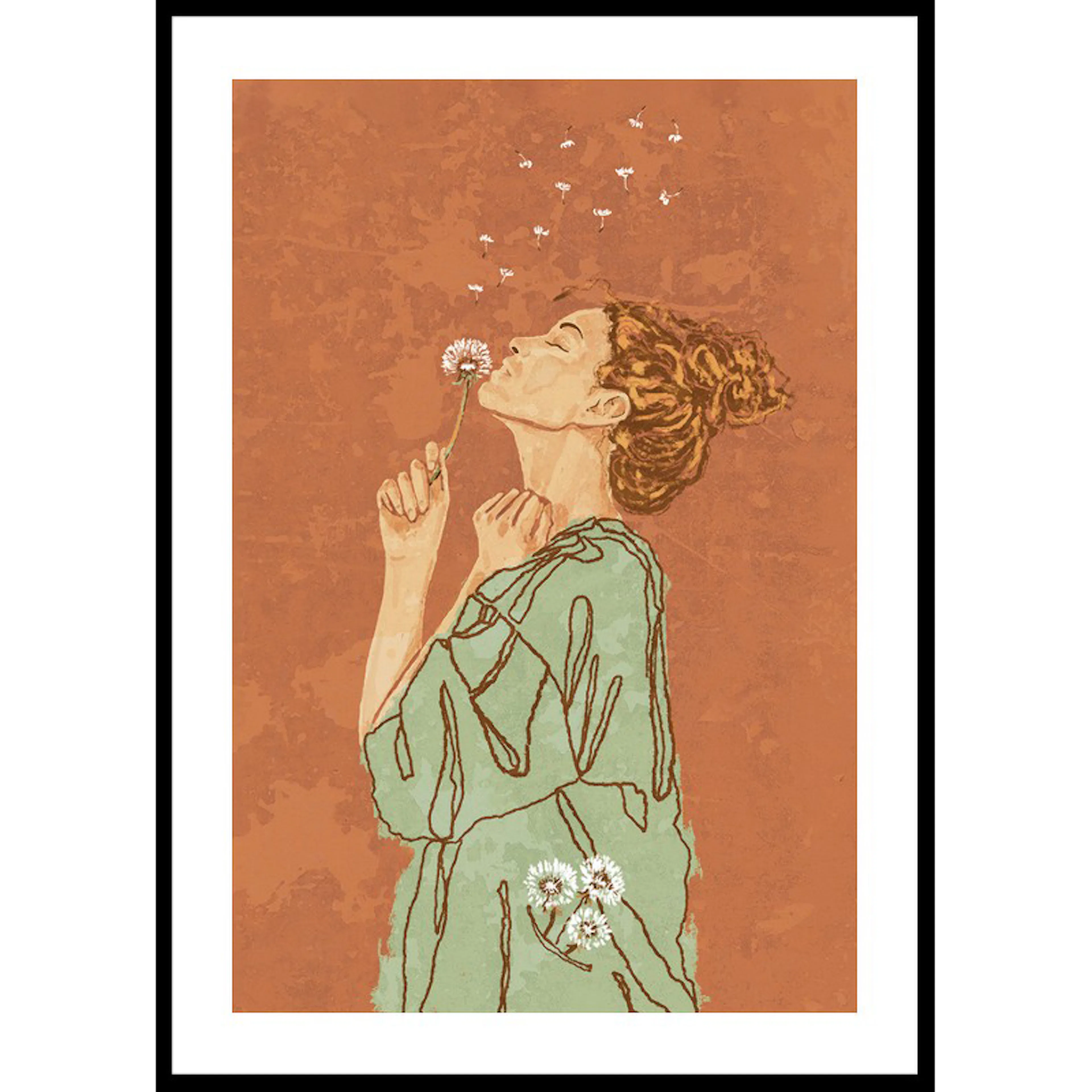 Poster Gallerix Woman With Dandelion