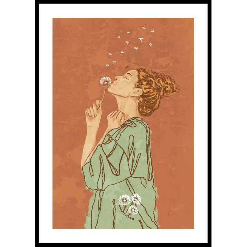 Woman With Dandelion 70x100 70x100 cm