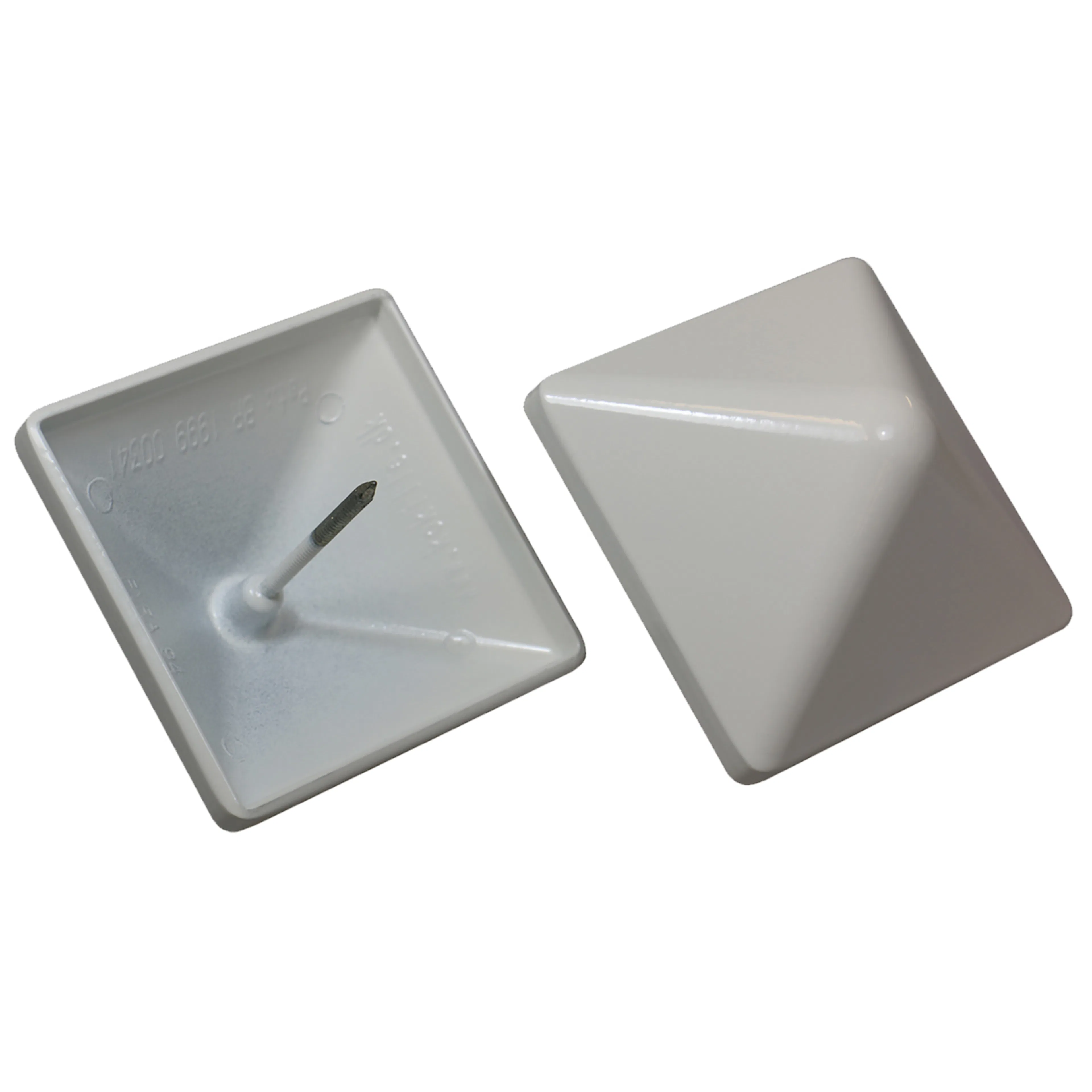 PYRA 104, vit aluminiumtopp 104x104 mm