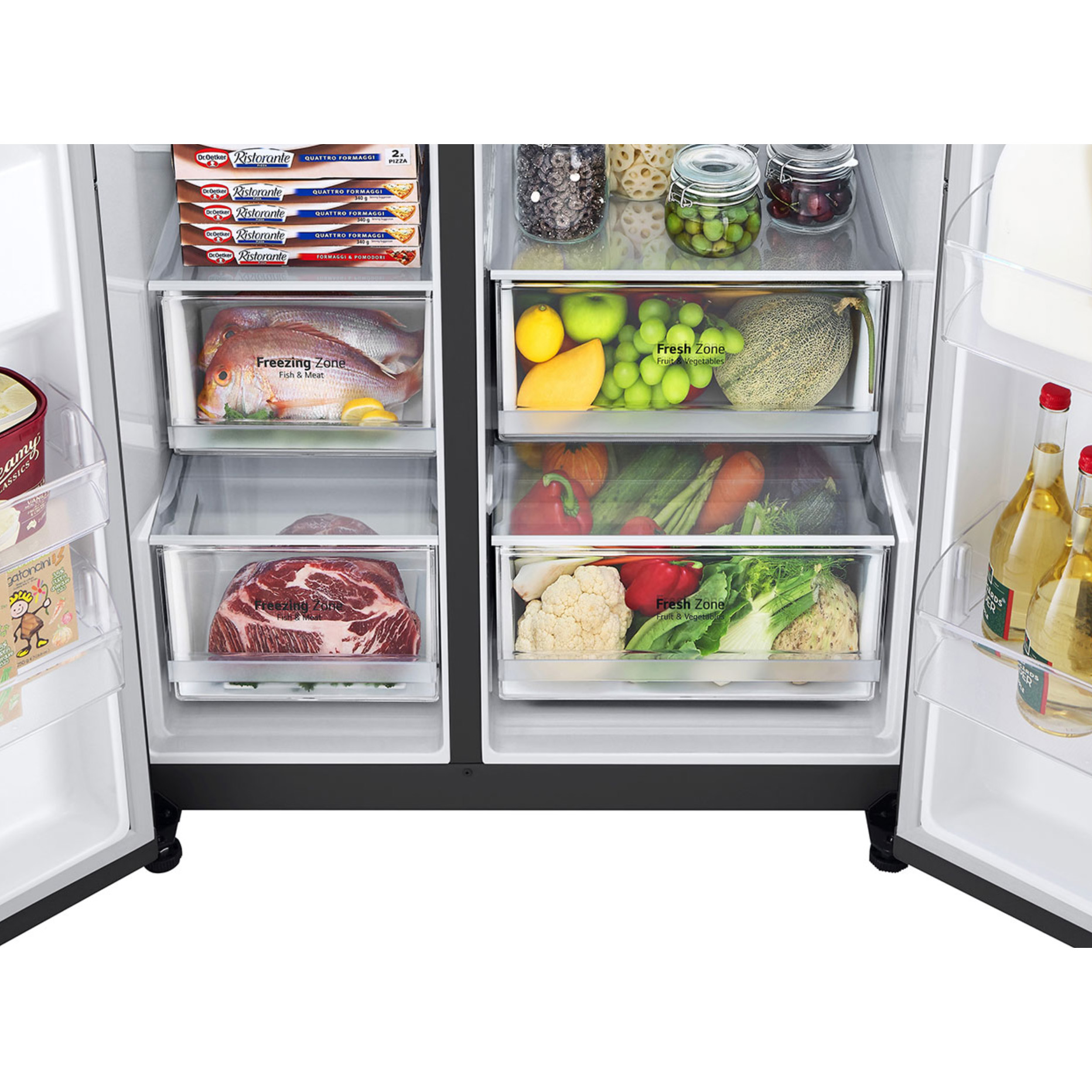 Side-by-Side LG GSLV70MCTM Black Steel