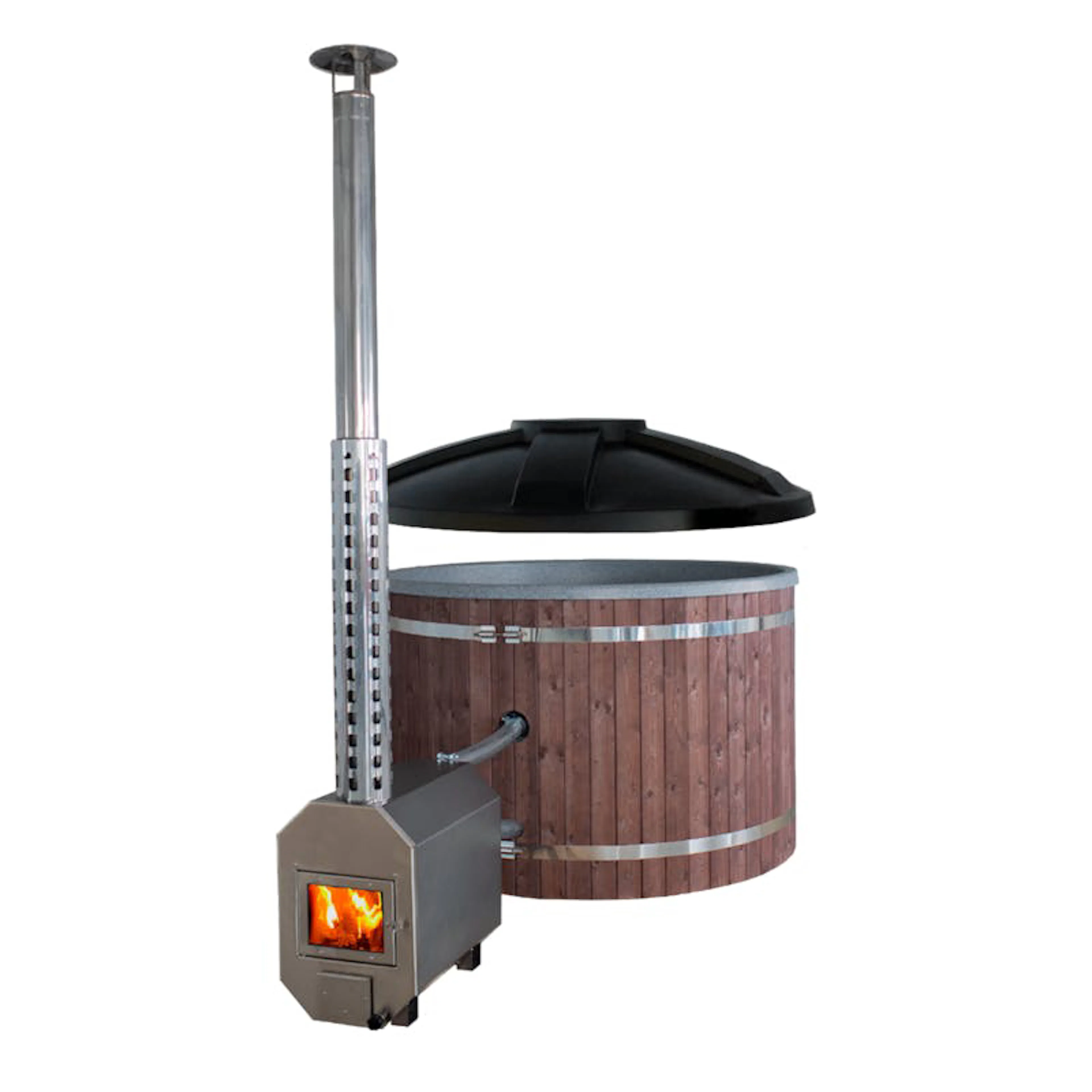 BADTUNNA PW-SPA FREETIME, NÖTBRUN/GRANIT 30 KW Nötbrun, Granit