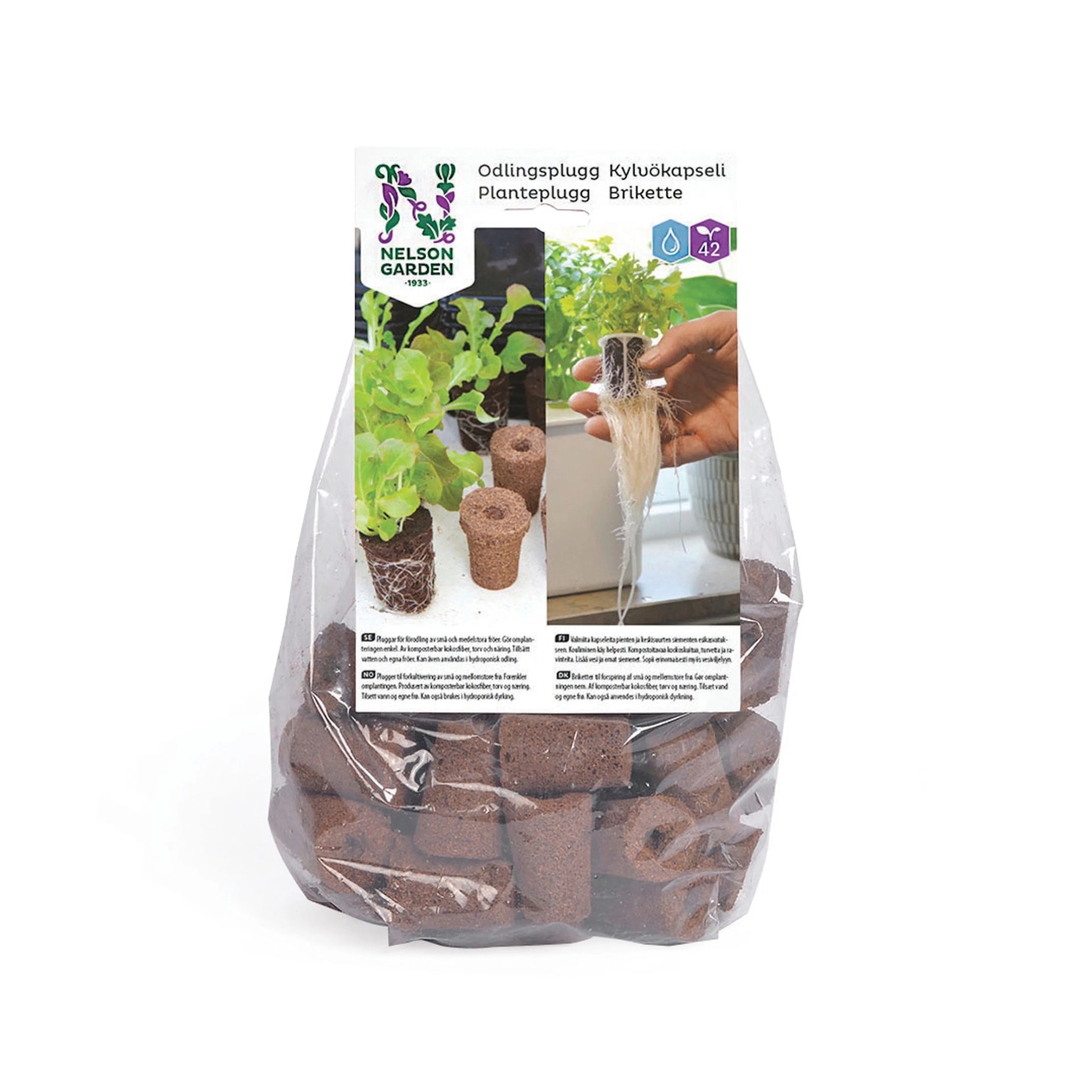 Odlingsplugg Nelson Garden Pluggbox 42-pack för Små & Medelstora Fröer