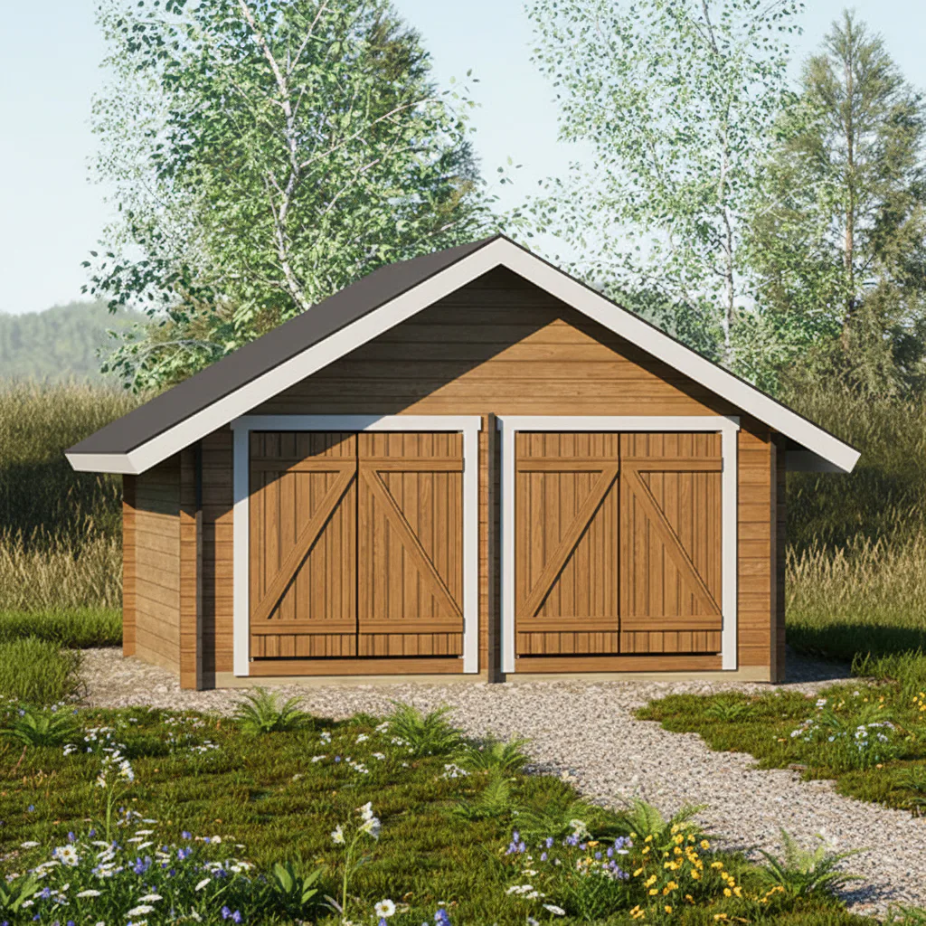 Timmerförråd LP Garden S-L (16m²) Rak Vägg