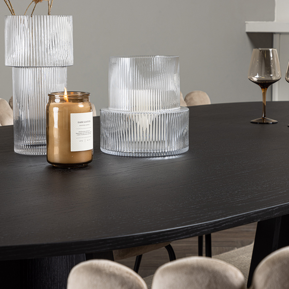 Matgrupp Venture Home Bootcut Oval med 6 Limhamn Light Stolar