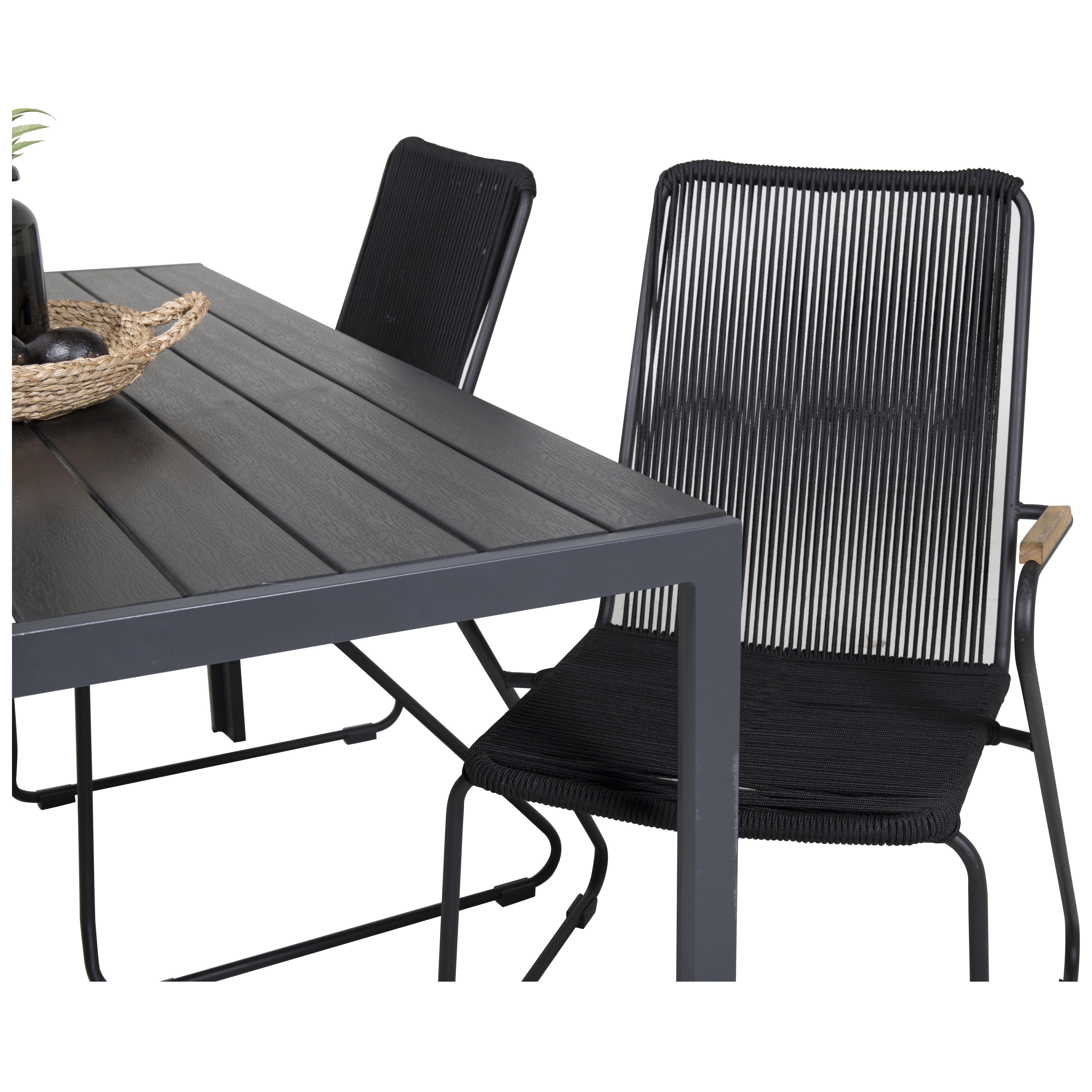 Matgrupp Venture Home Bront 150 med 4 Berfin Karmstolar