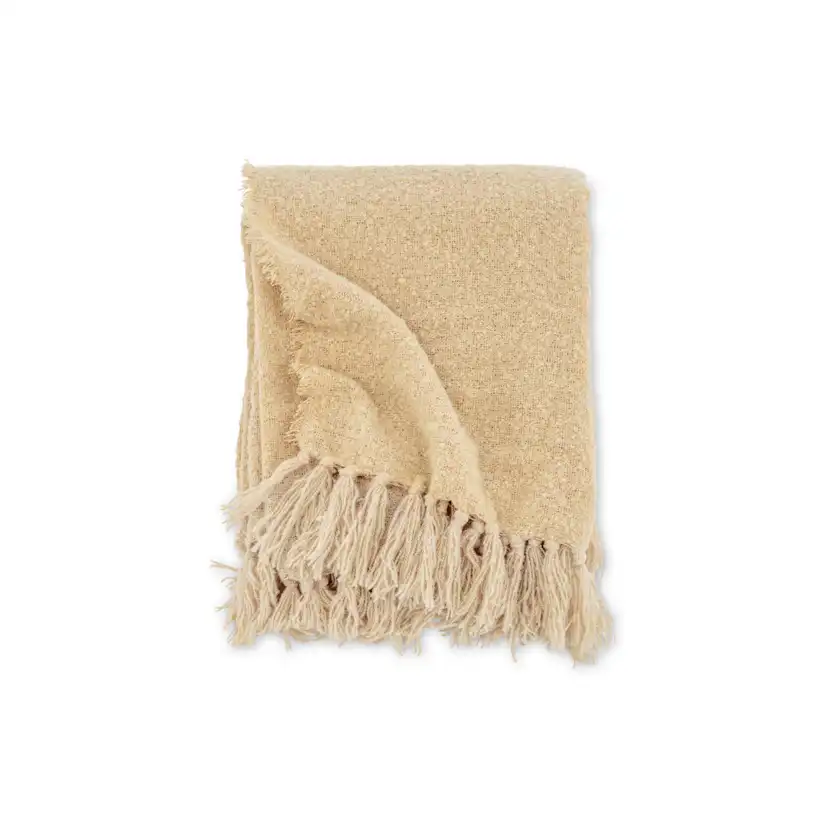 Stanly Throw Polyester - Sand - 130*170 Sand
