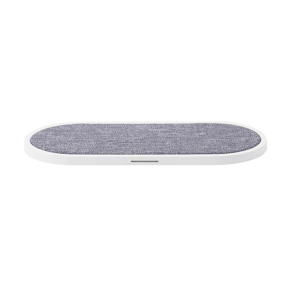 Trådlös Gear Dual Qi Laddare Usb-C Anslutning 2X10W Vit Med Grå Textil