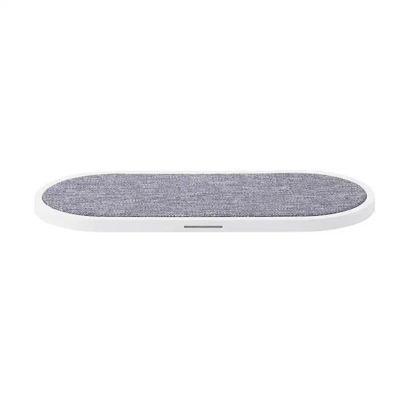 Trådlös Gear Dual Qi Laddare Usb-C Anslutning 2X10W Vit Med Grå Textil