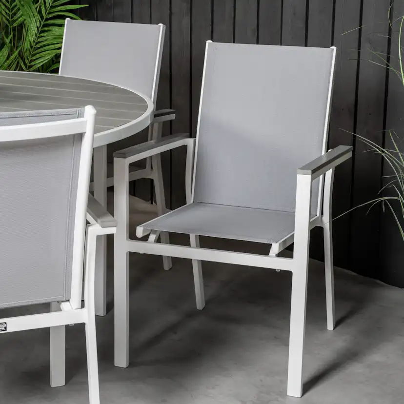 Matgrupp Venture Home Pincy Ø140 med 6 Pincy Stolar