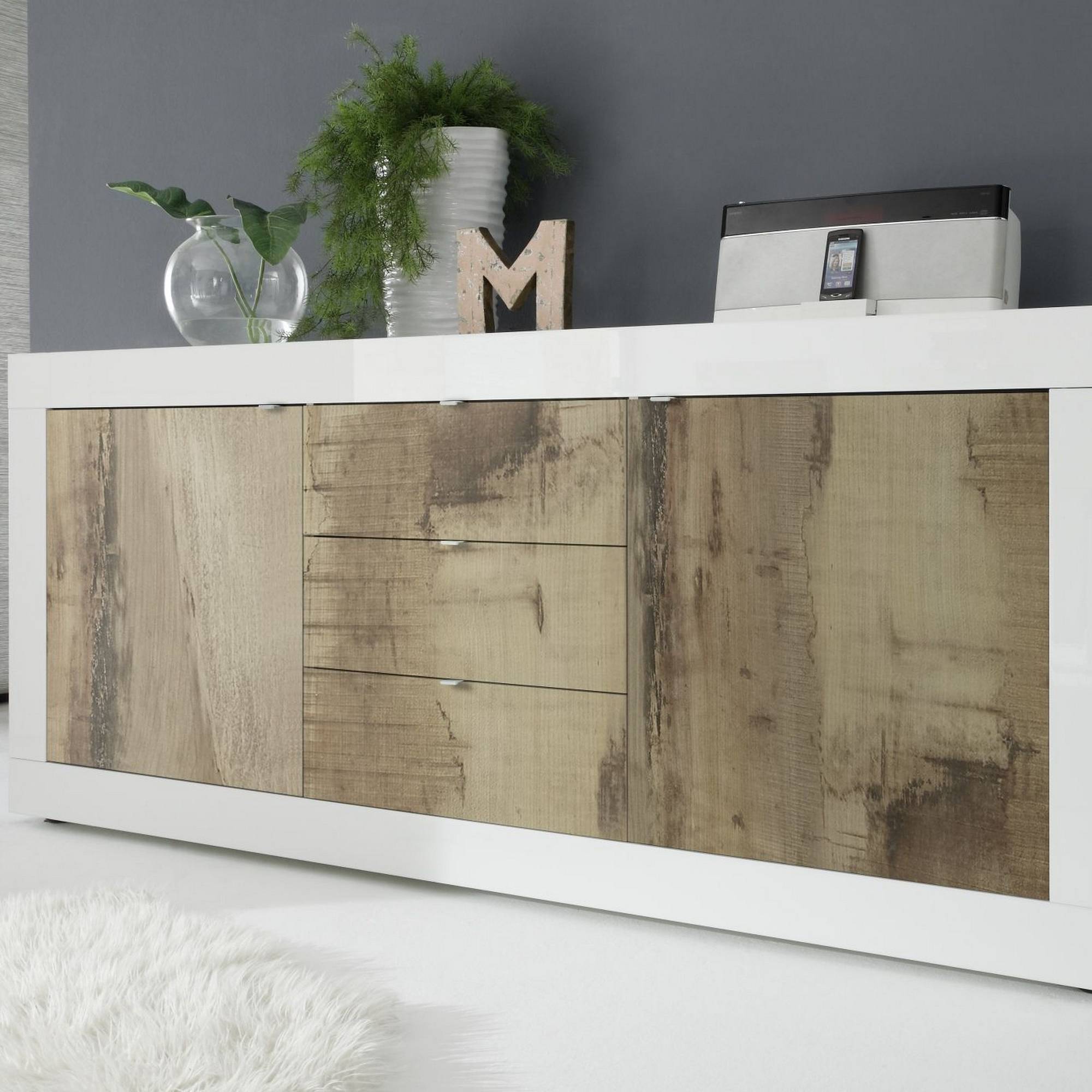 Sidobord LC Spa Basic 210x43 cm Vit