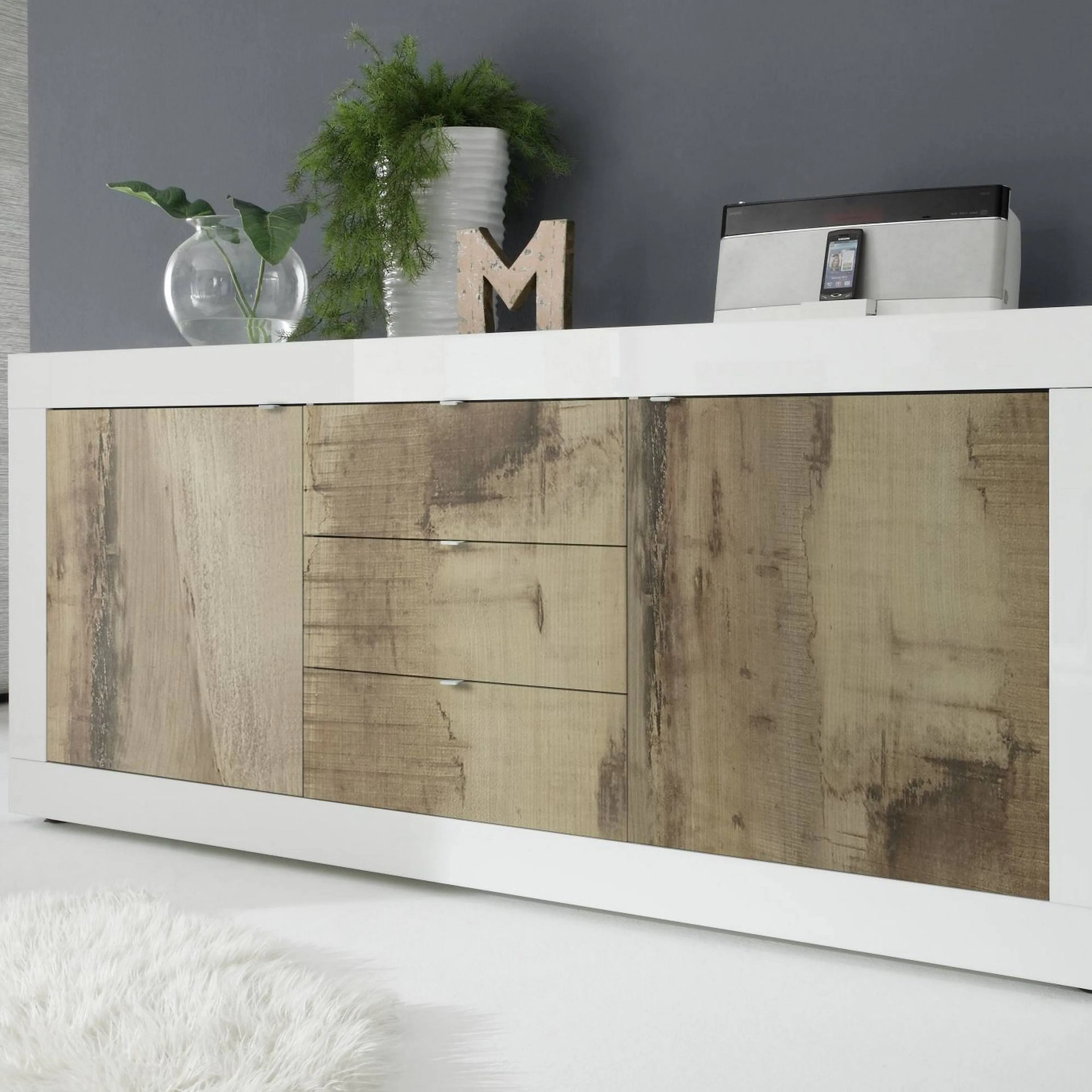 Sidobord LC Spa Basic 210x43 cm Vit
