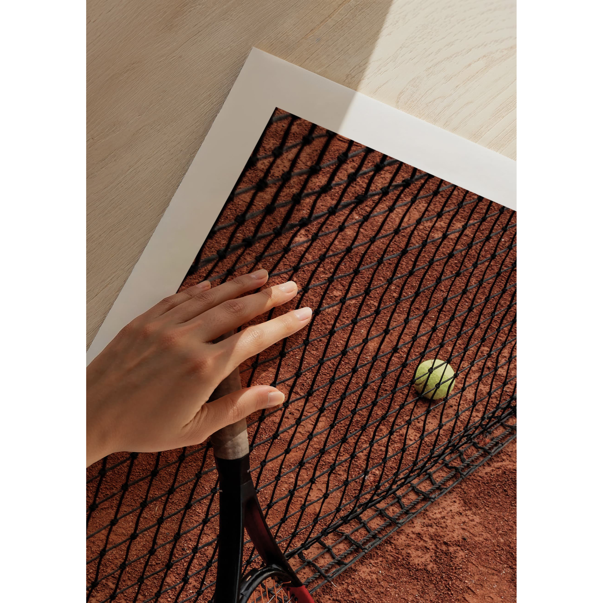 Poster Gallerix Tennis Racket & Court