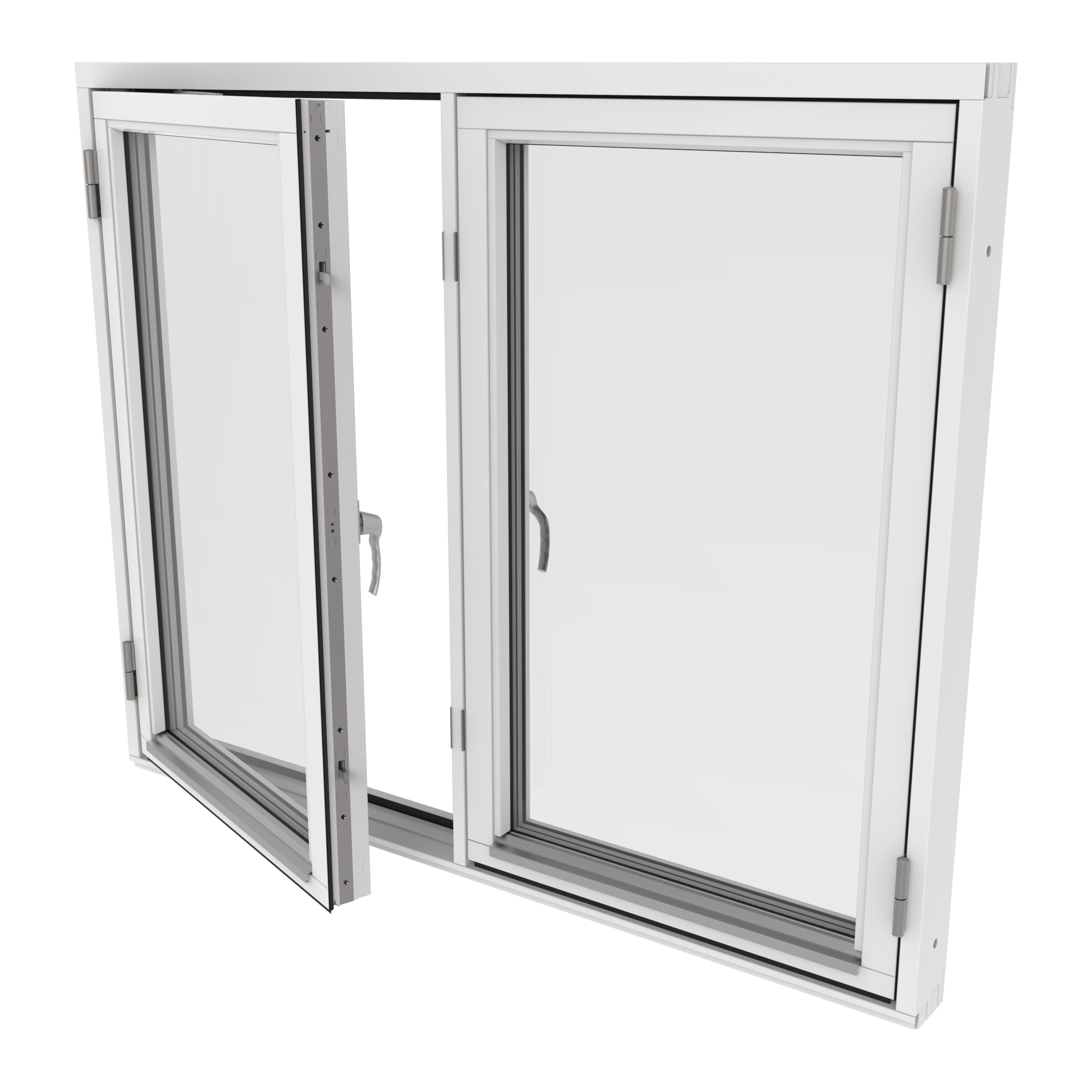 Sidohängt Fönster Outline 3-Glas Trä 2-Luft