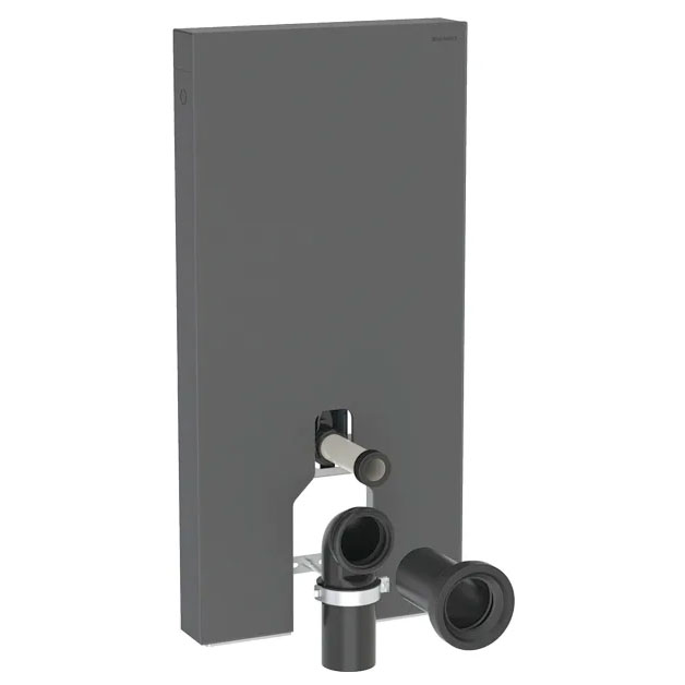 WC-Fixtur Geberit Monolith för  Back-to-wall Toalettstol 101 cmxSvart/Satinerat glas