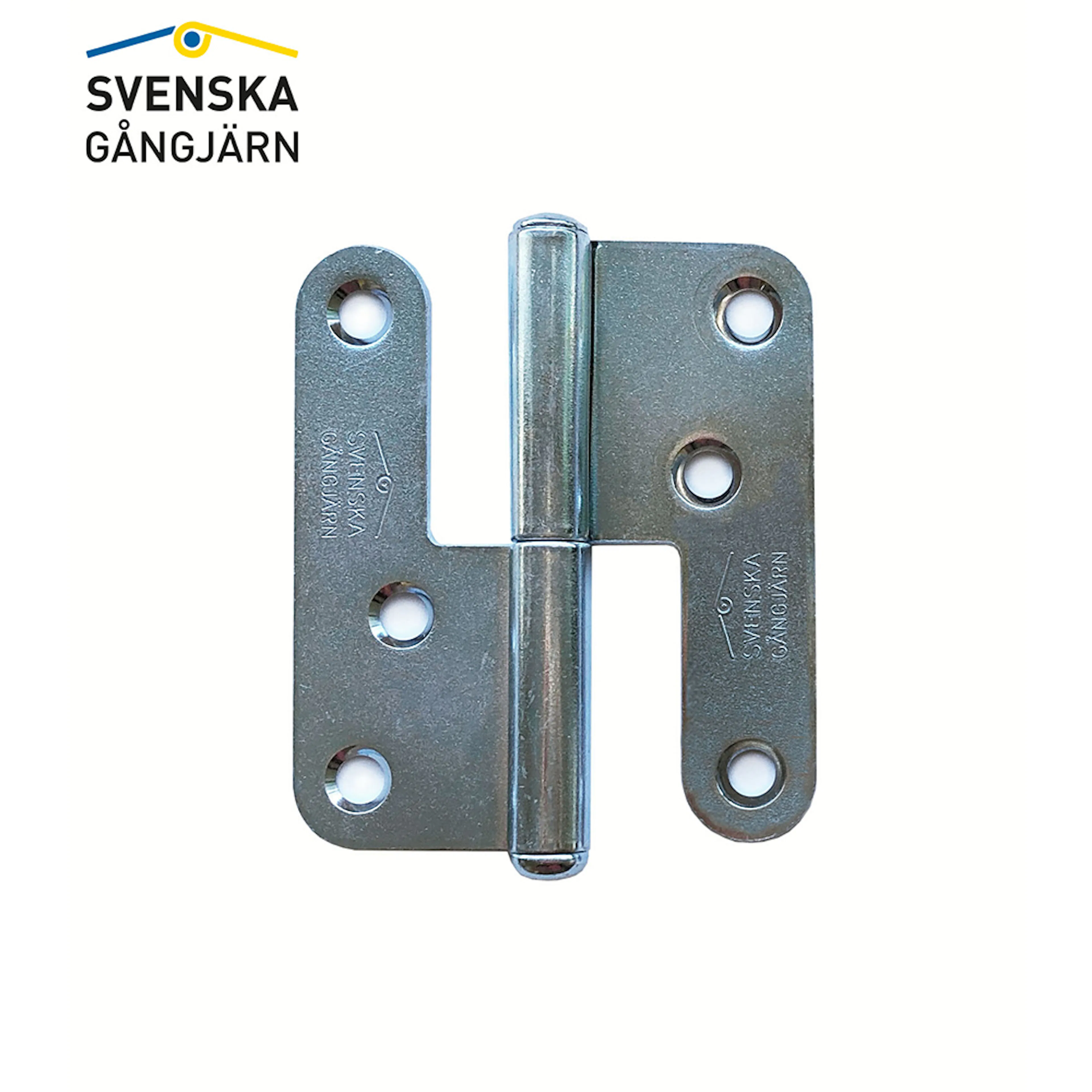 Gångjärn 1222-85 Hö elförzinkat 100st/frp Höger, Elförzinkad, Standard knopp