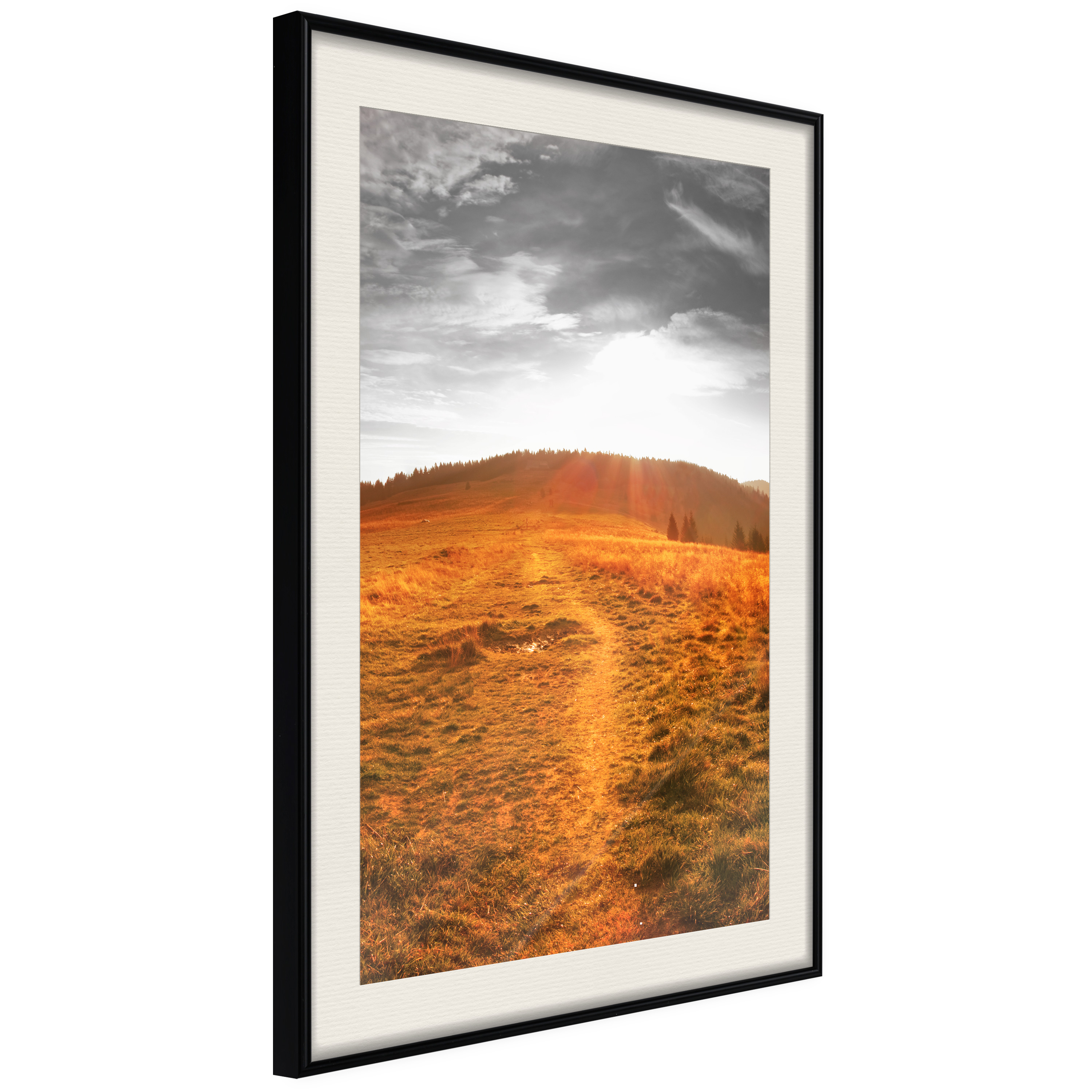 Affisch - Idyll [Poster] 40x60 Svart ram med passepartout, 40x60 cm