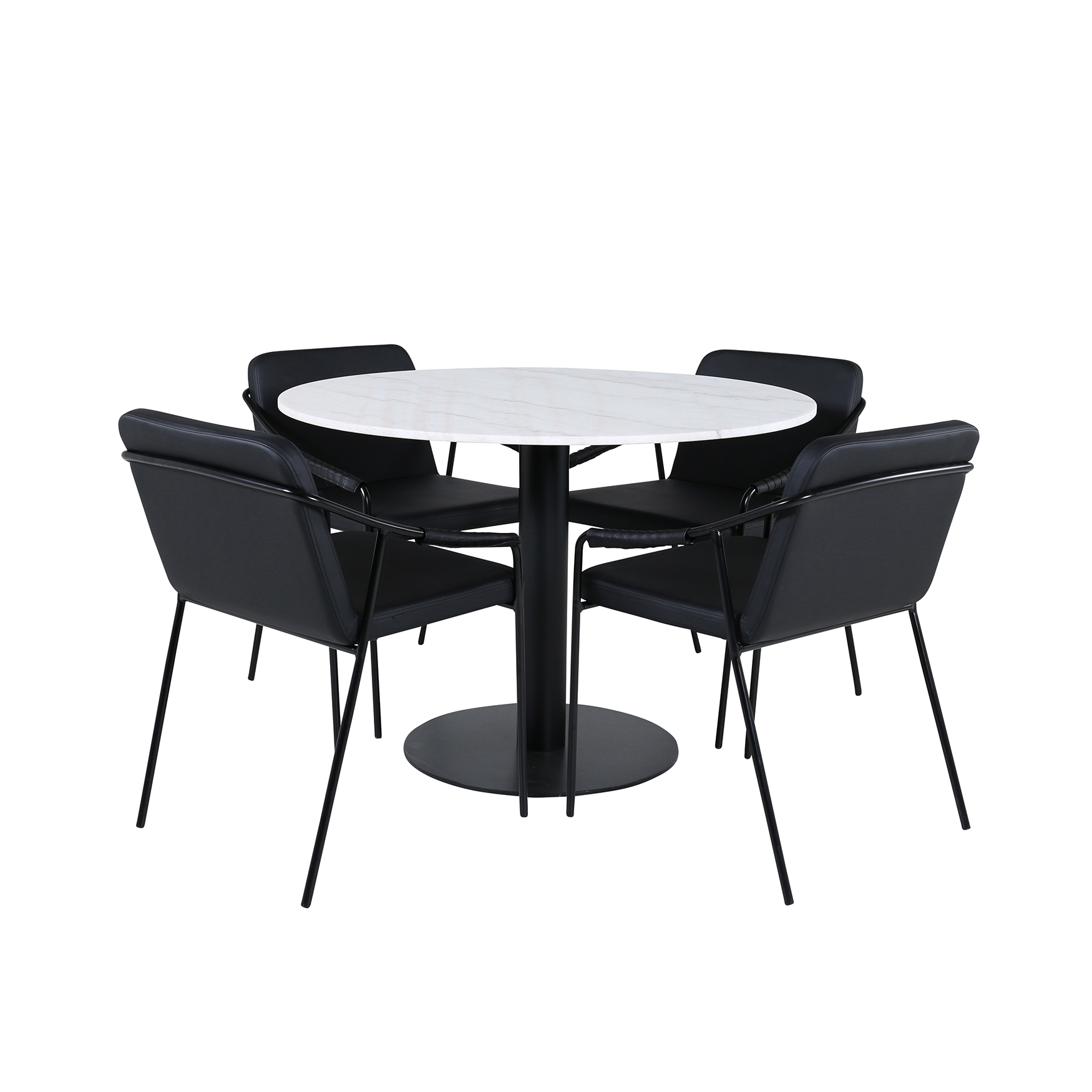 Matgrupp Venture Home med Ester Matbord och 4 Tjärö Matstolar