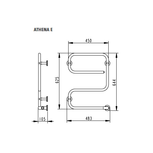 Athena 70W. 450x625 mm. Vitlack. 70W. 450x625 mm. Vitlack.